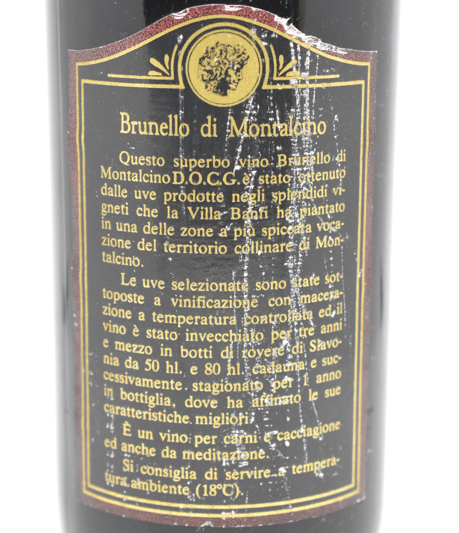 Grand vin Villa Banfi 1980 Brunello Di Montalcino DOCG