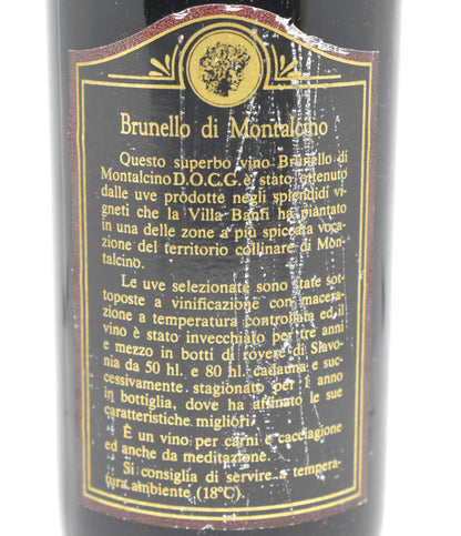 Grand vin Villa Banfi 1980 Brunello Di Montalcino DOCG