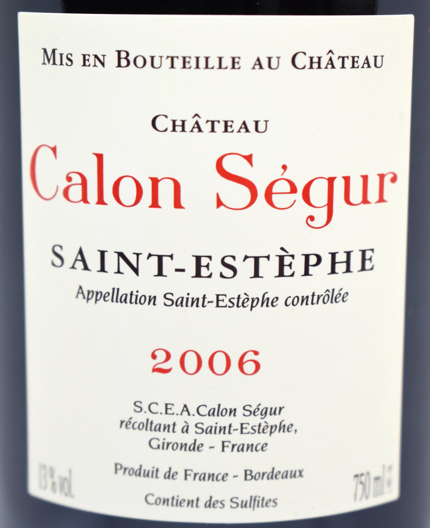 Calon-Ségur 2006 - Saint-Estephe
