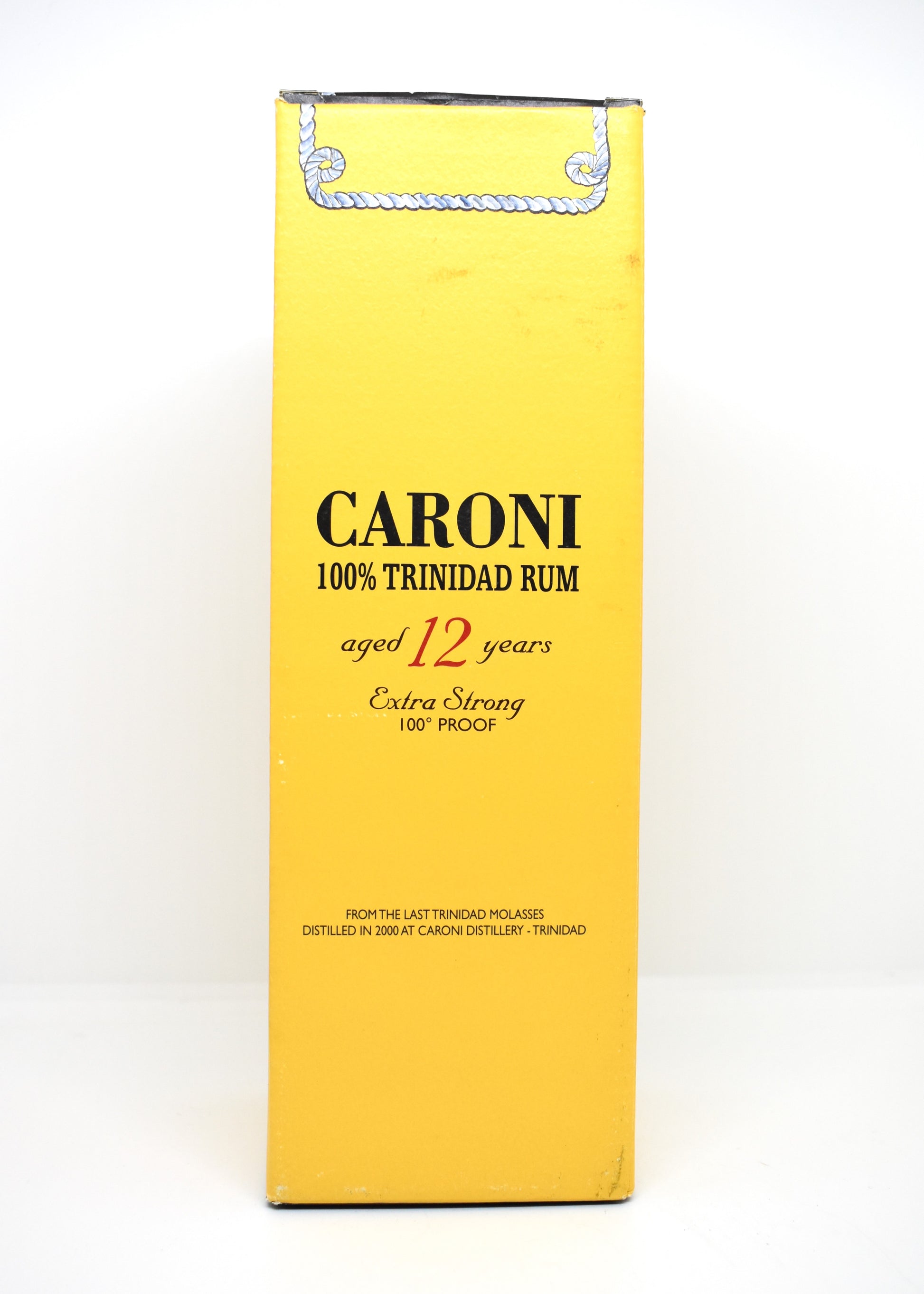 Boîte d'origine jaune Rhum Caroni 12 ans Velier collection