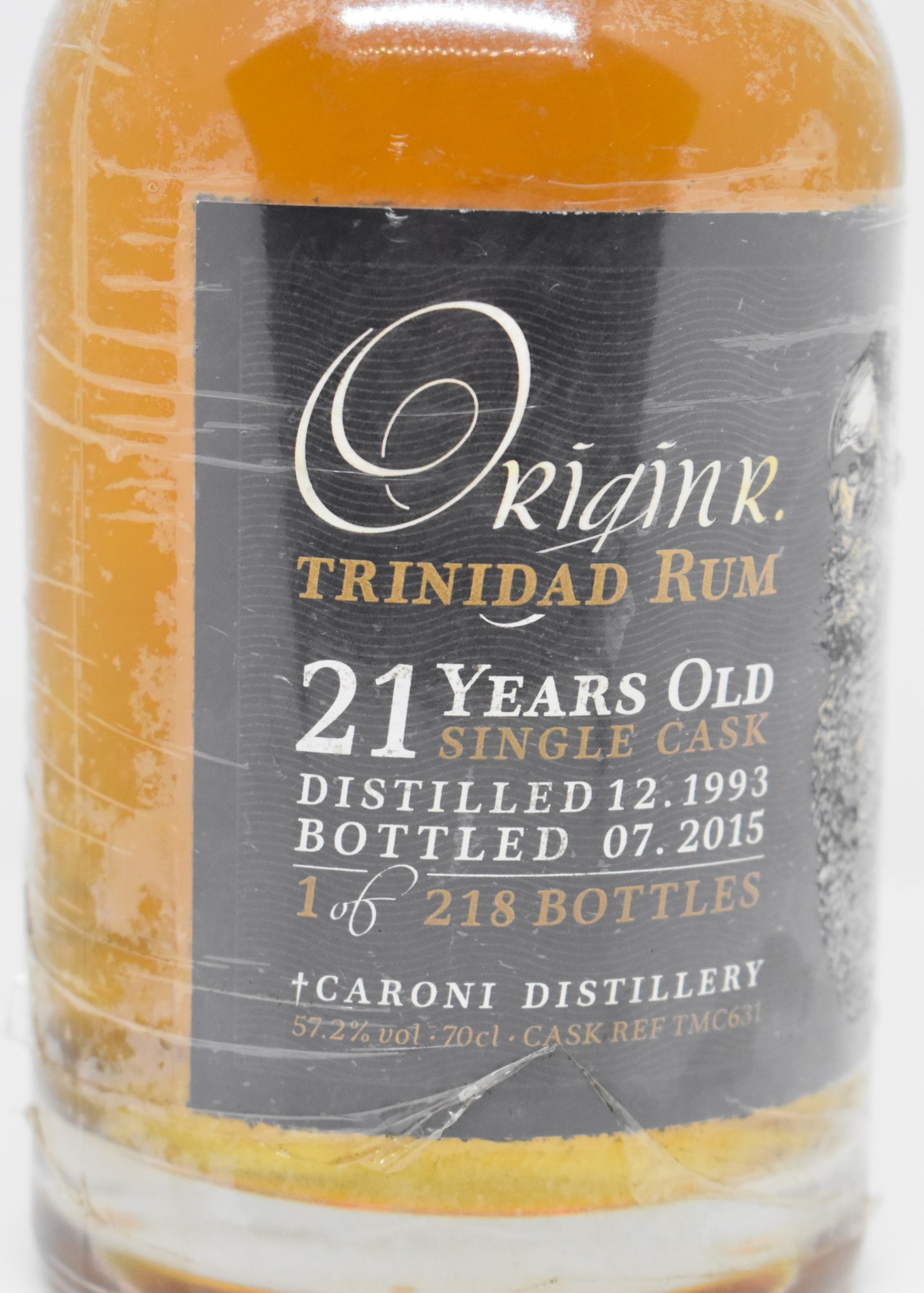 Achat Rhum Caroni 1993 parfait état conservation