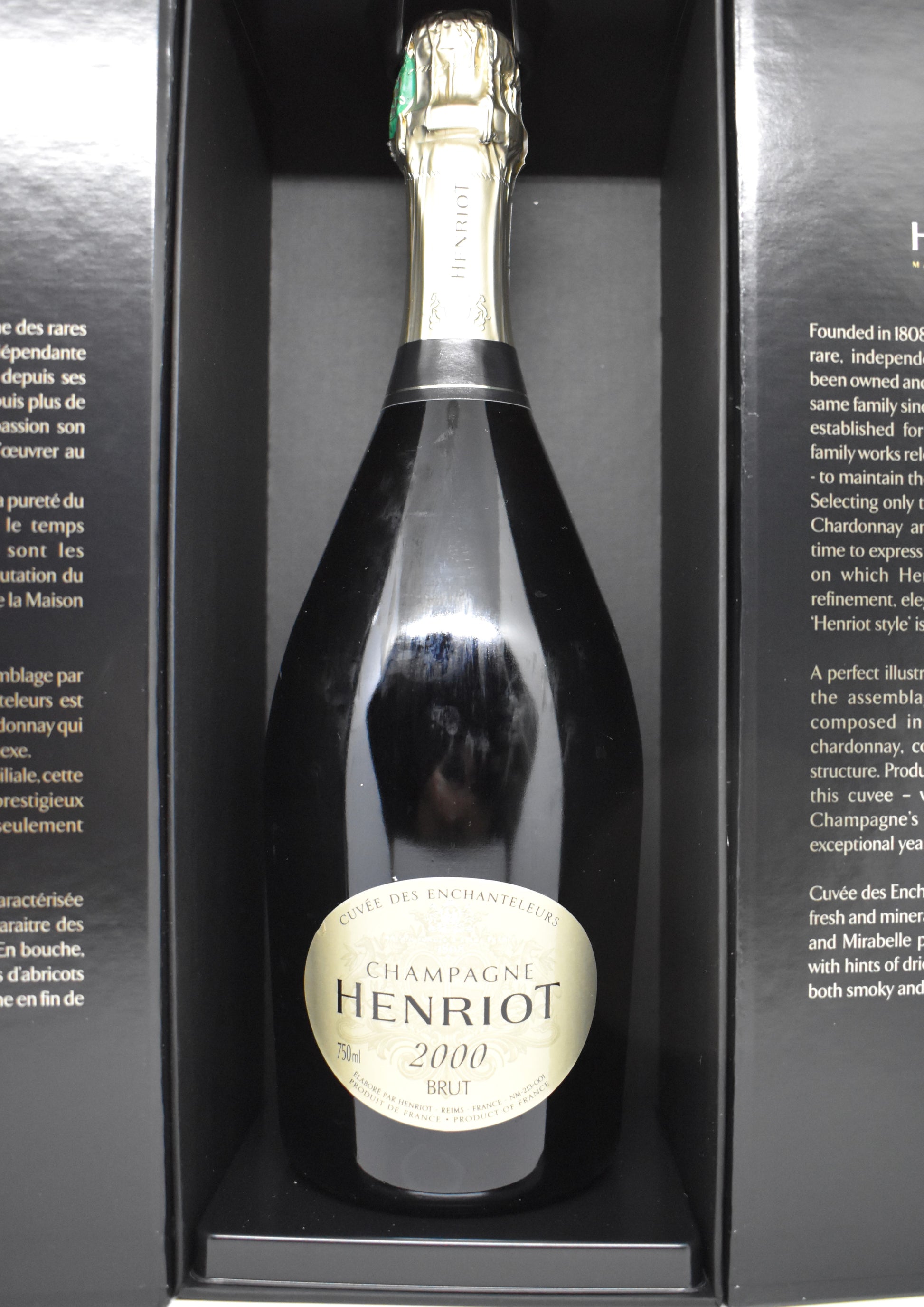 Champagne Henriot Cuvée des Enchanteleurs 2000 – Coffret d’origine