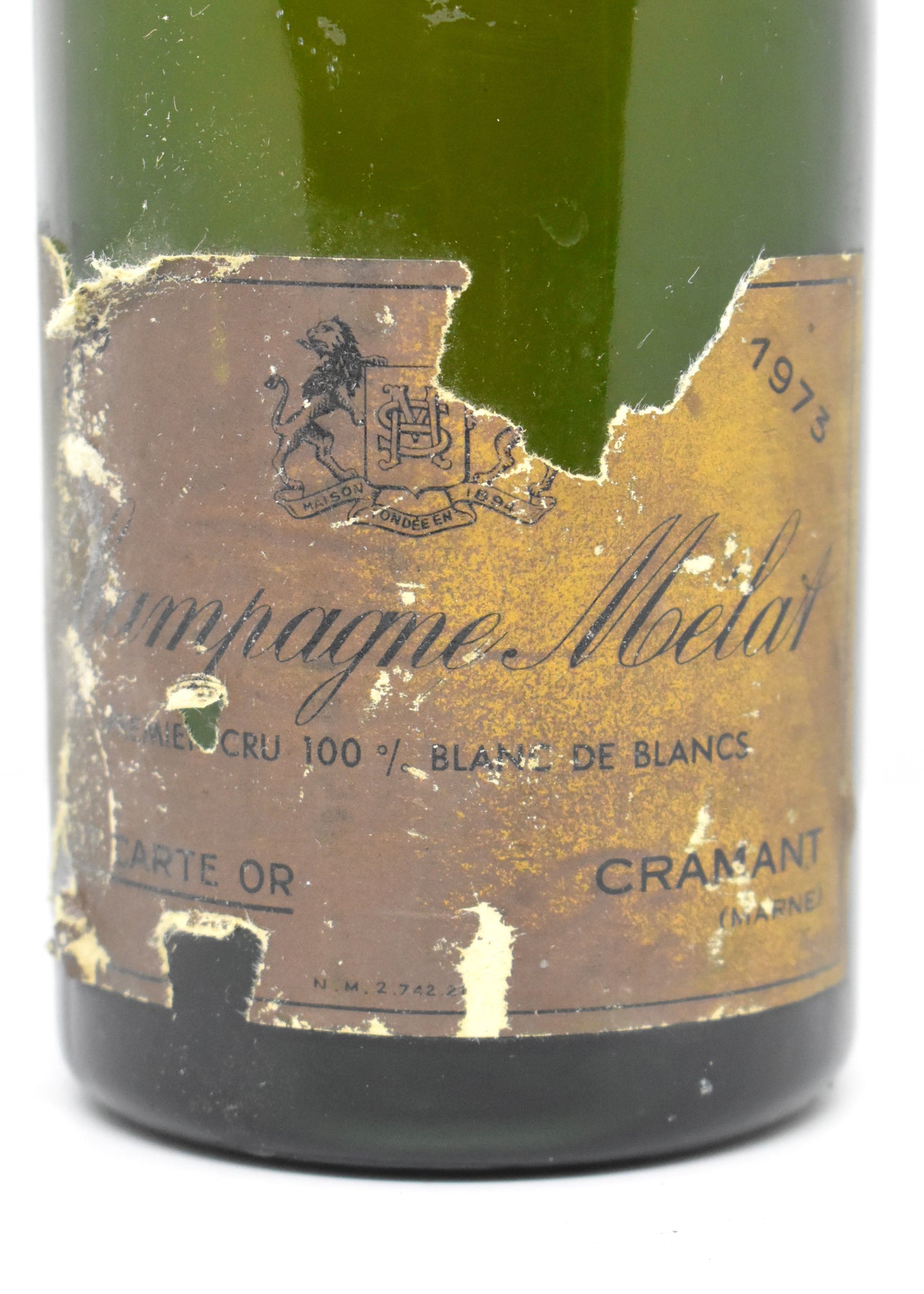 Buy rare 1973 vintage Champagne Mélat Cramant
