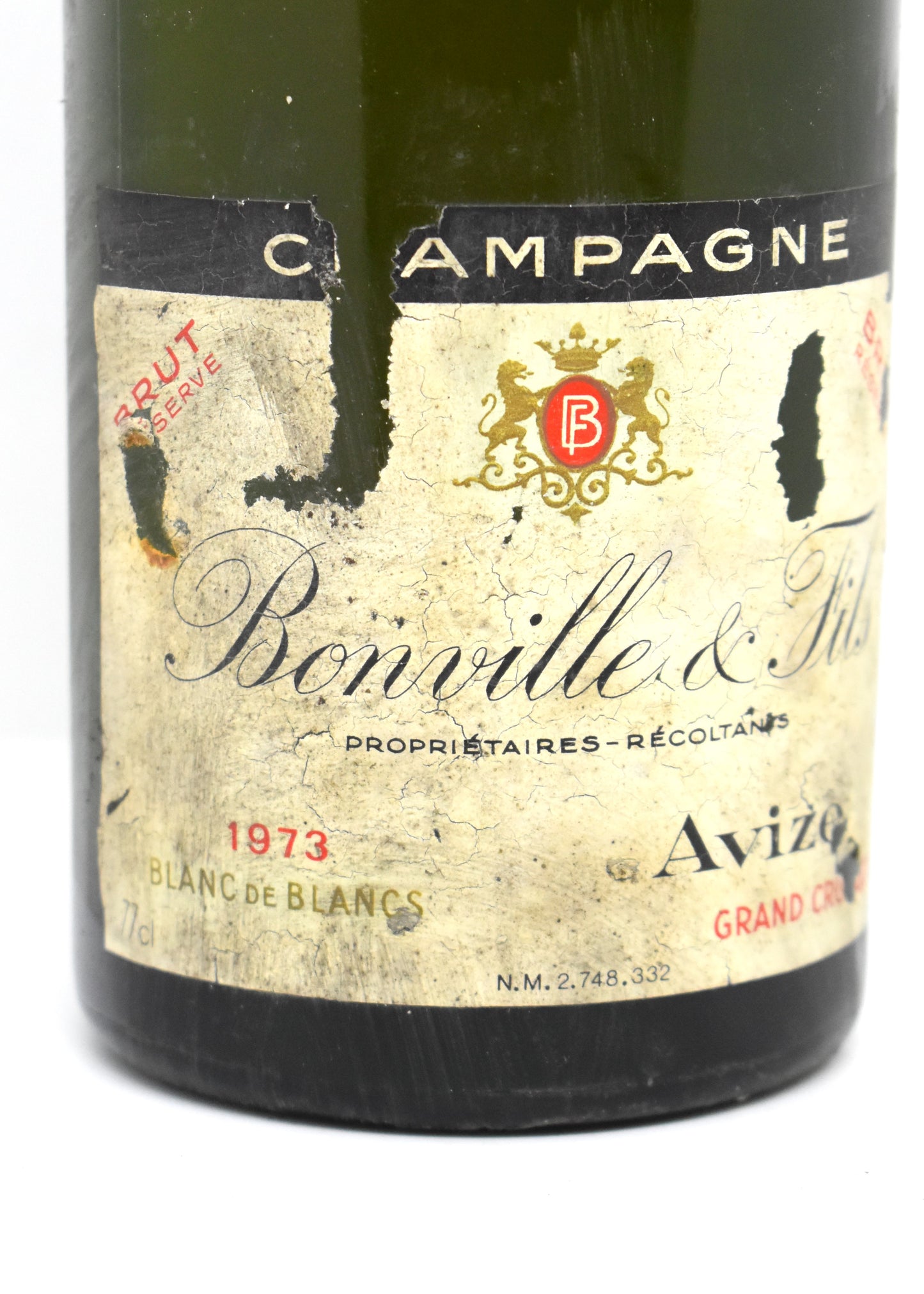 Vintage 1973 Champagne bottle for birthday gift celebration