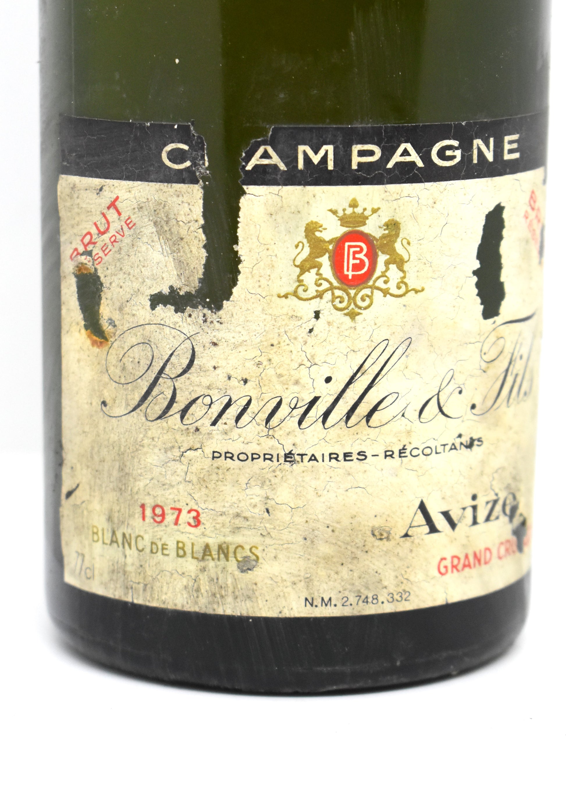 Vintage 1973 Champagne bottle for birthday gift celebration