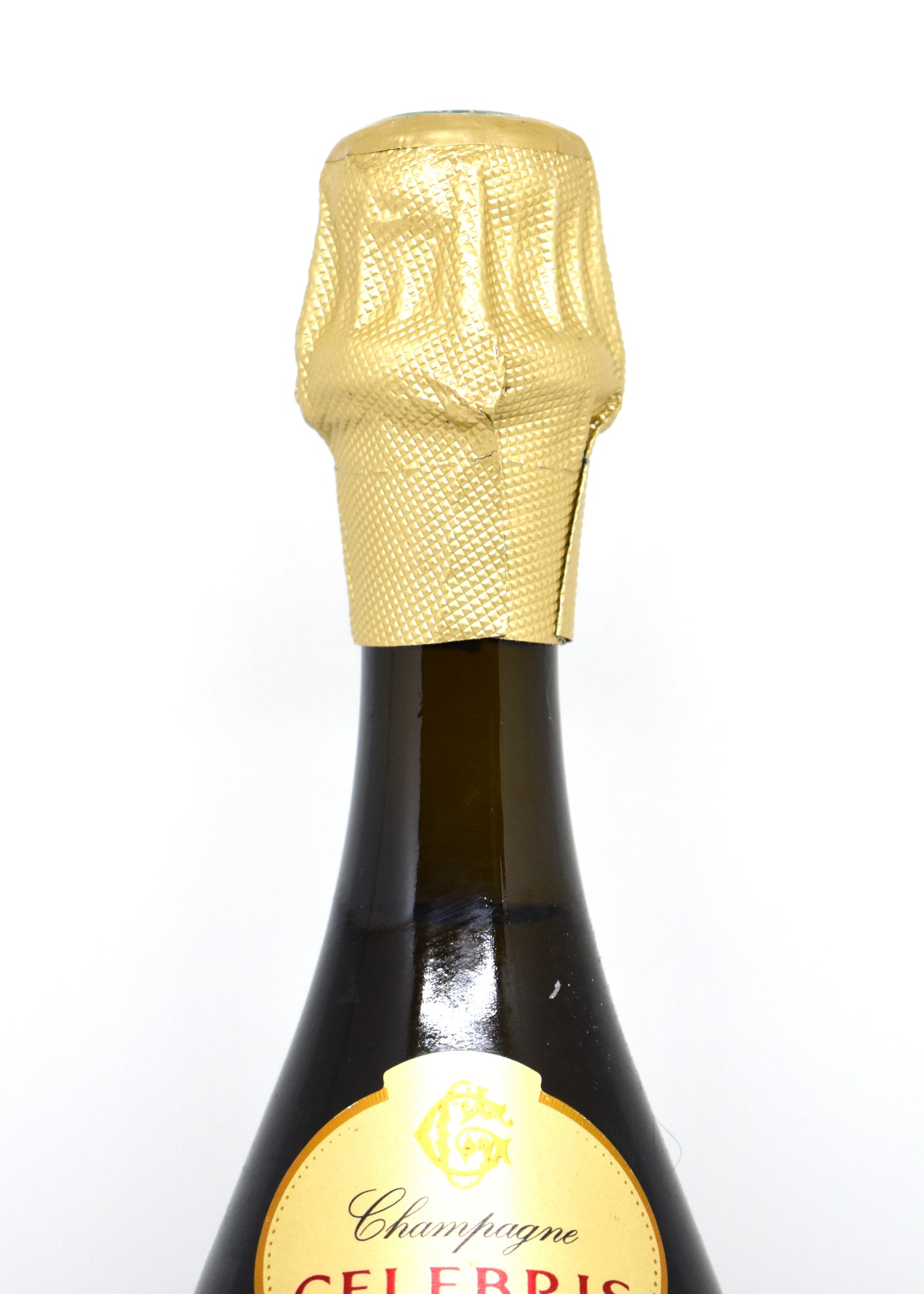 Gosset Célébris 2004 - Vue rapprochée du goulot et de la capsule d'origine