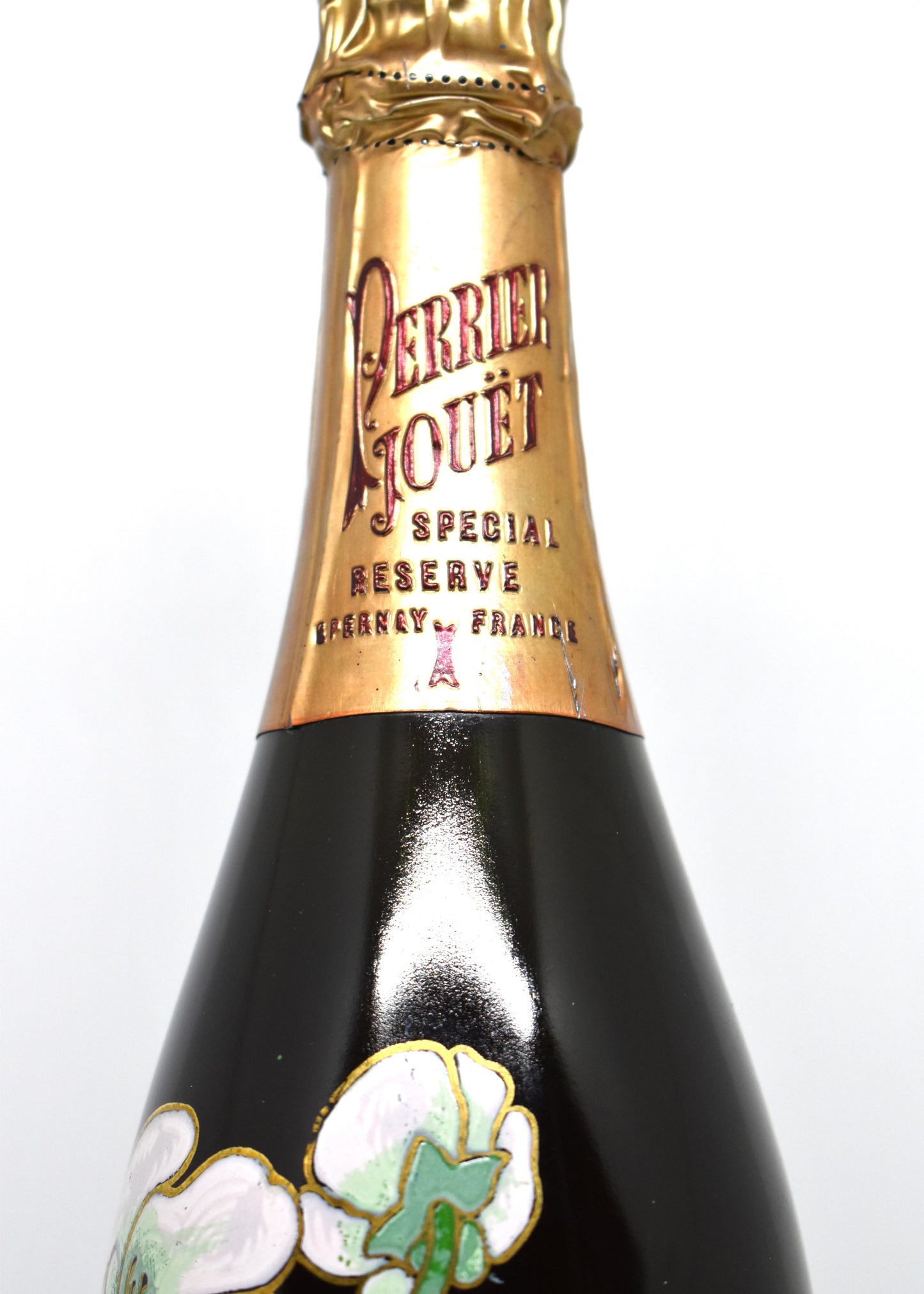 Vin de luxe champagne rare Perrier-Jouët 1975 5-stars vintage