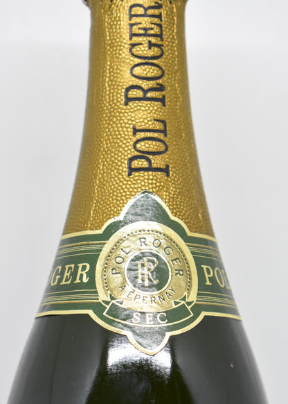 Pol Roger Sec niveau parfait et étiquette patinée