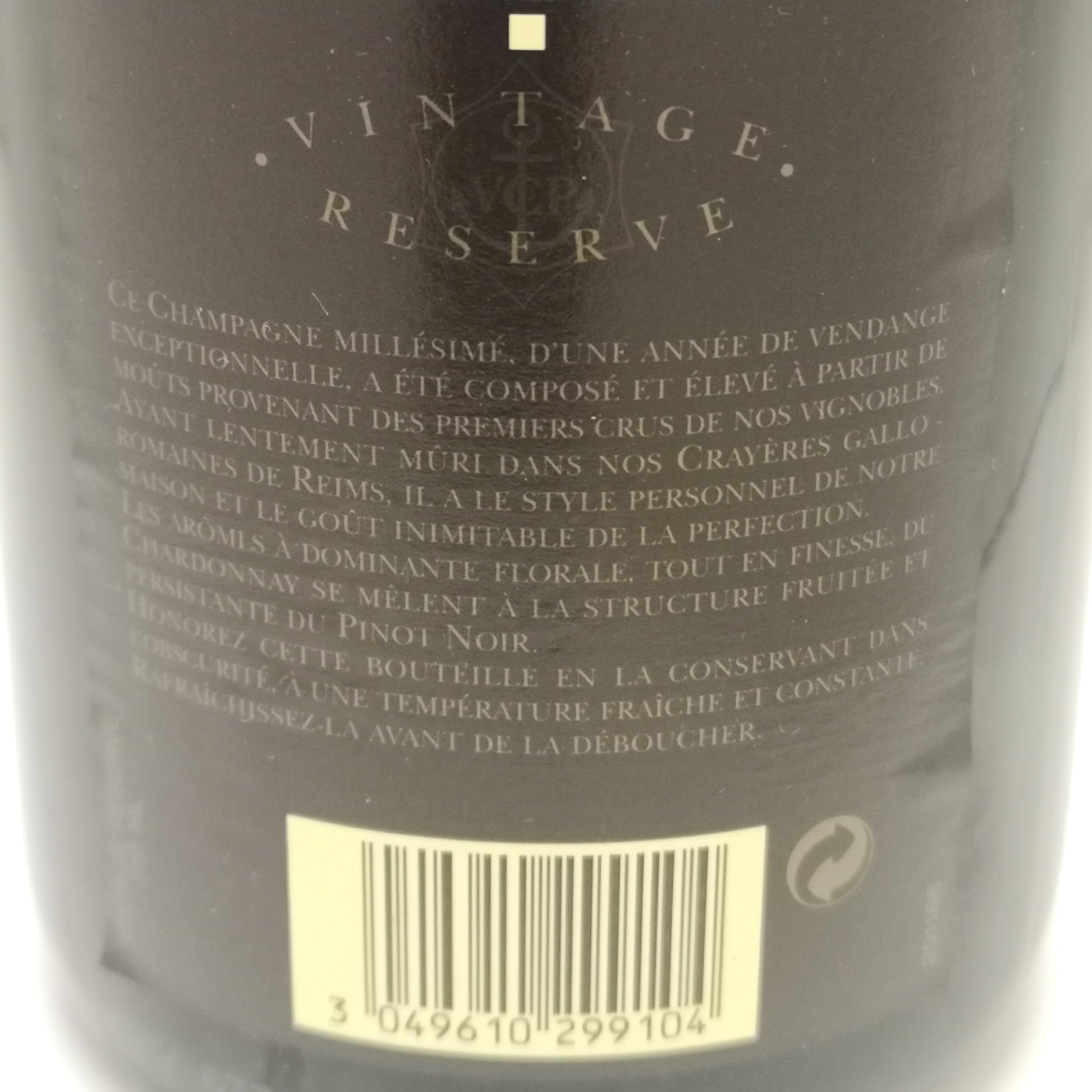 Champagne millésime 1988 Veuve Clicquot