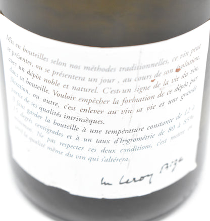 Domaine Leroy Chassagne-Montrachet 2014 prix ?