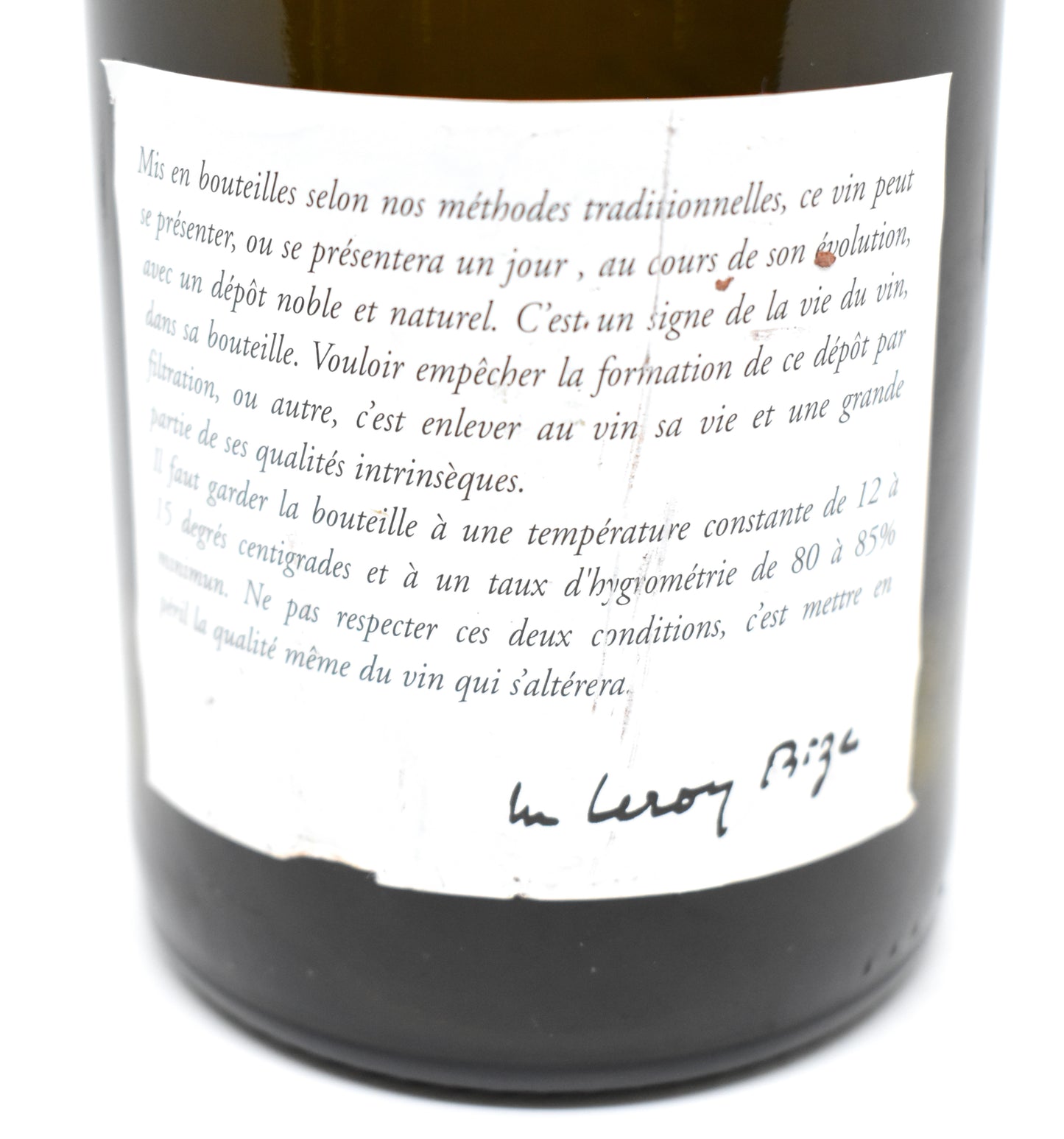 Idée cadeau belle bouteille de Bourgogne Blanc ? Chassagne Montrachet domaine Leroy