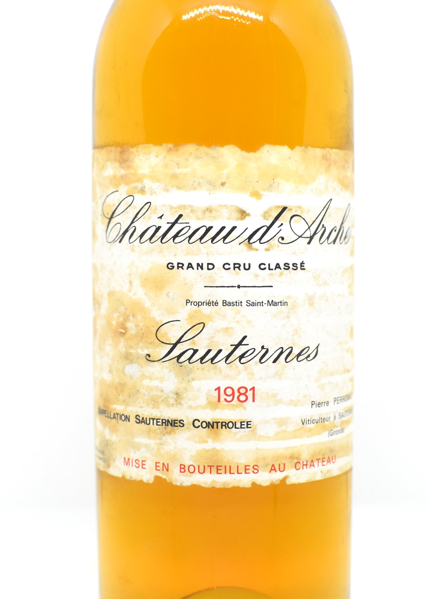 Acheter une bouteille de Château d'Arche 1981 Sauternes Grand Cru Classé