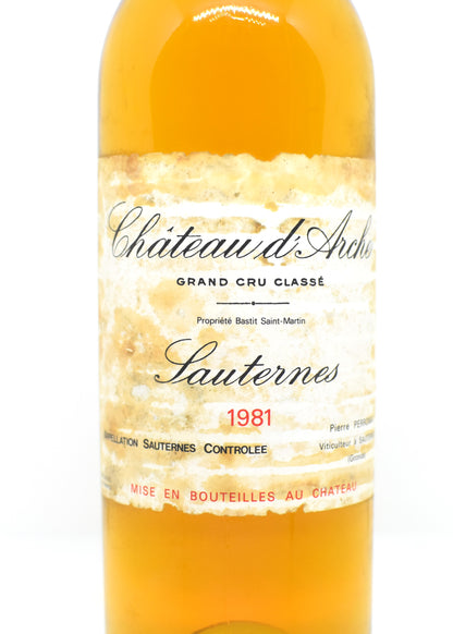 Acheter une bouteille de Château d'Arche 1981 Sauternes Grand Cru Classé