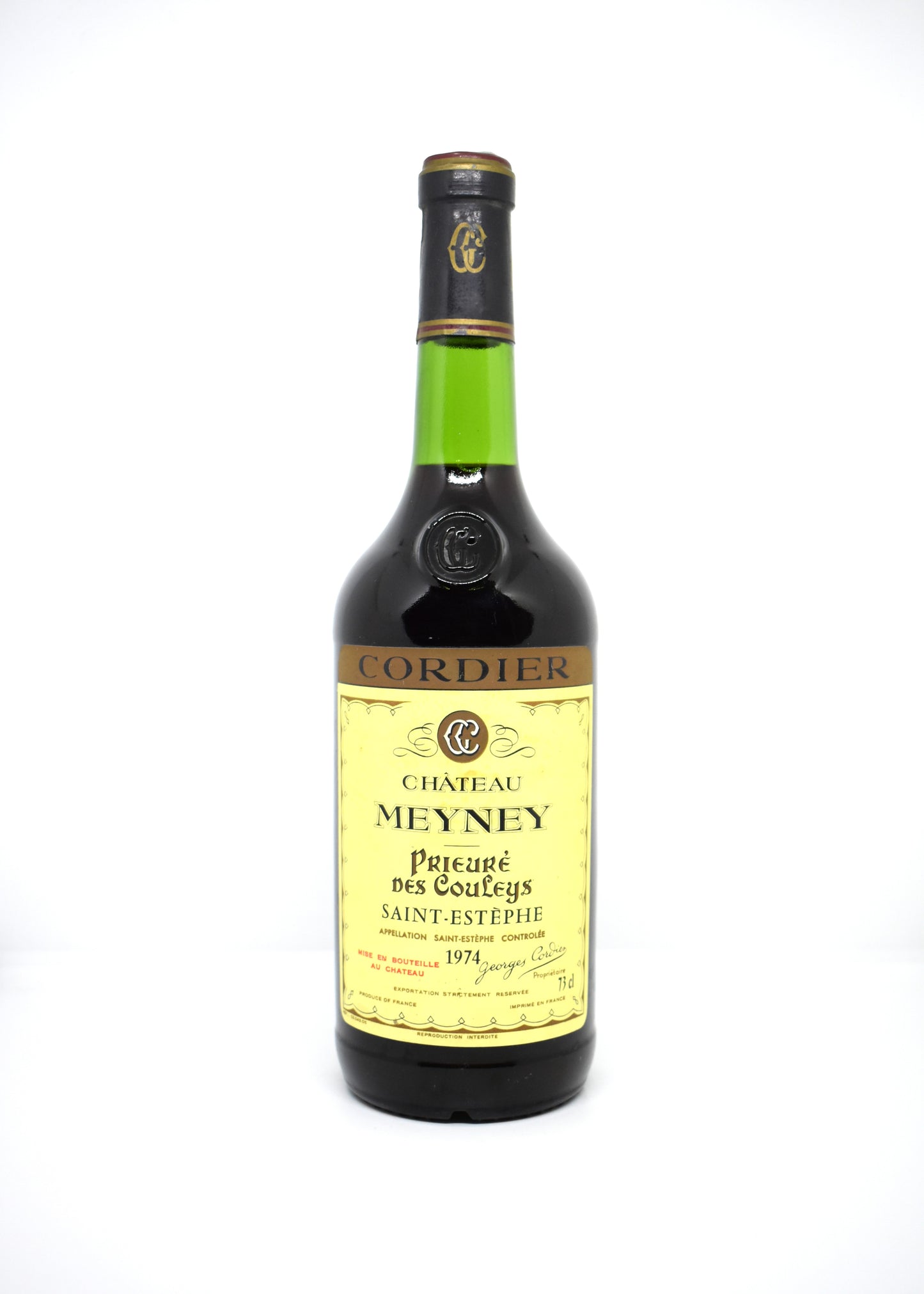 Château Meyney 1974 - Idée cadeau vin rare pour un anniversaire 