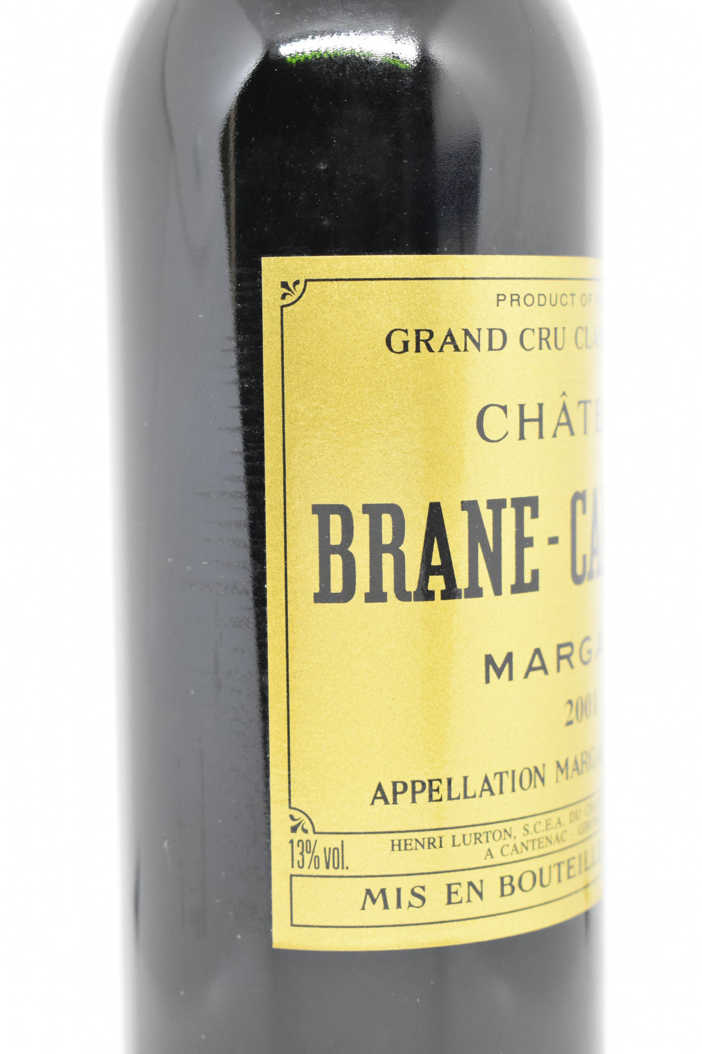 Cave à vin Brane-Cantenac millésimé 2001 Margaux