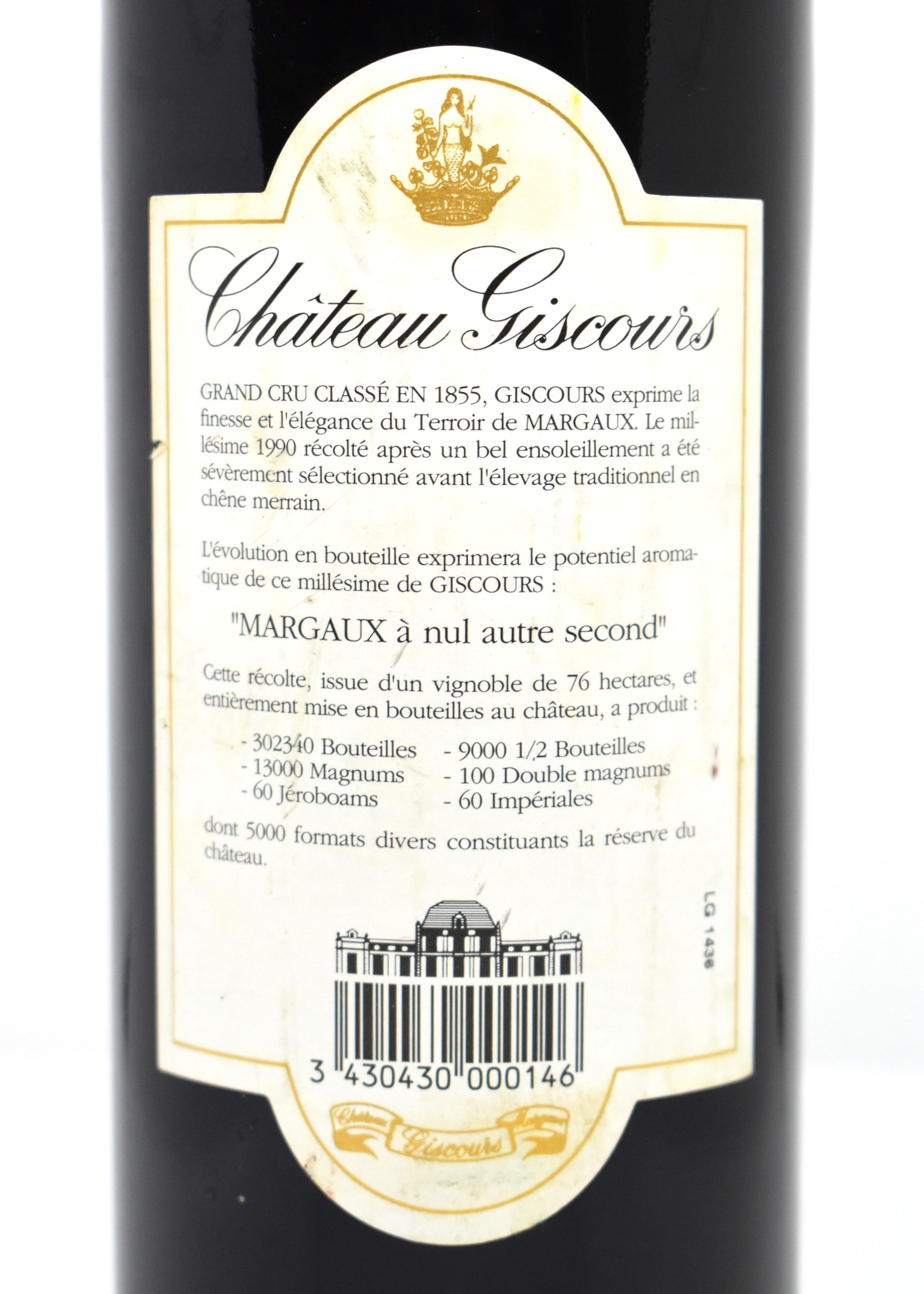 Vin rare Bordeaux 1990 cadeau anniversaire