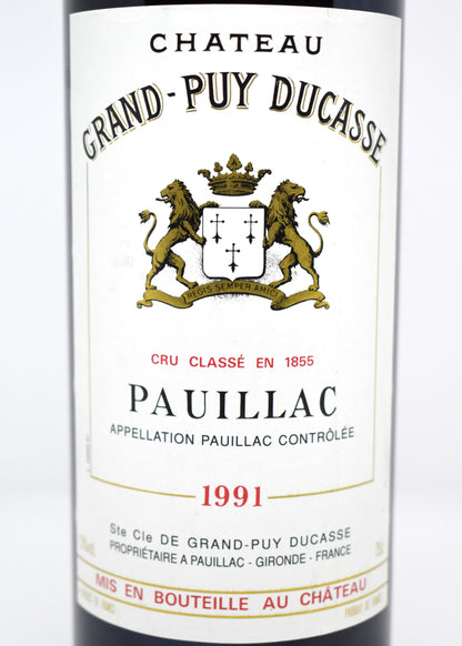 Grand-Puy Ducasse 1991, Bordeaux rive gauche, dégustation classiques de Pauillac