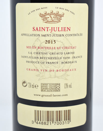 Commander vin rouge Bordeaux Saint-Julien 2015