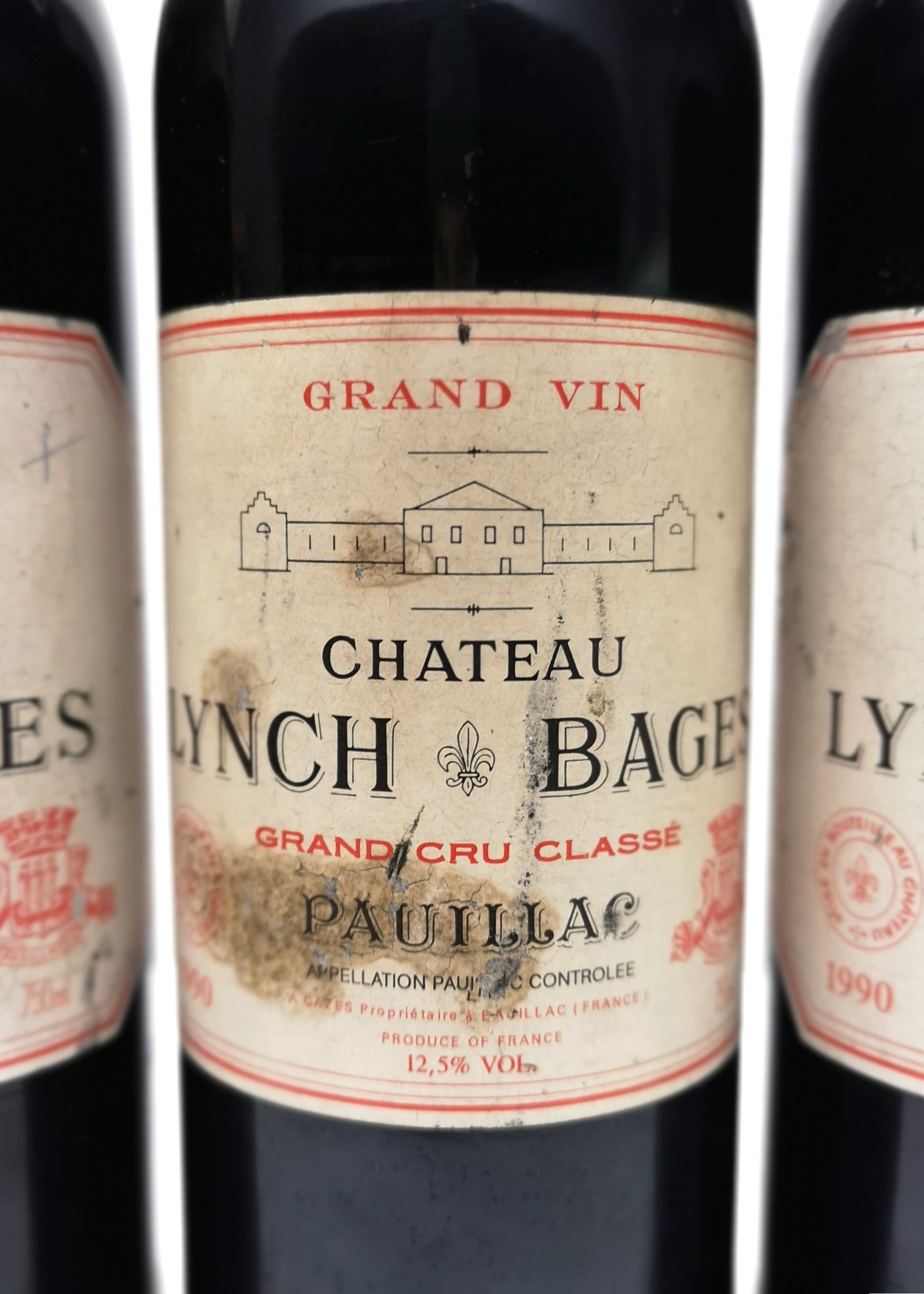 Bouteille ancienne Lynch Bages millésime 1990