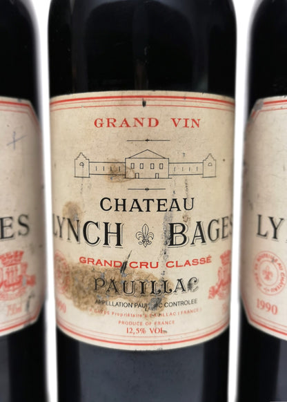 Bouteille ancienne Lynch Bages millésime 1990