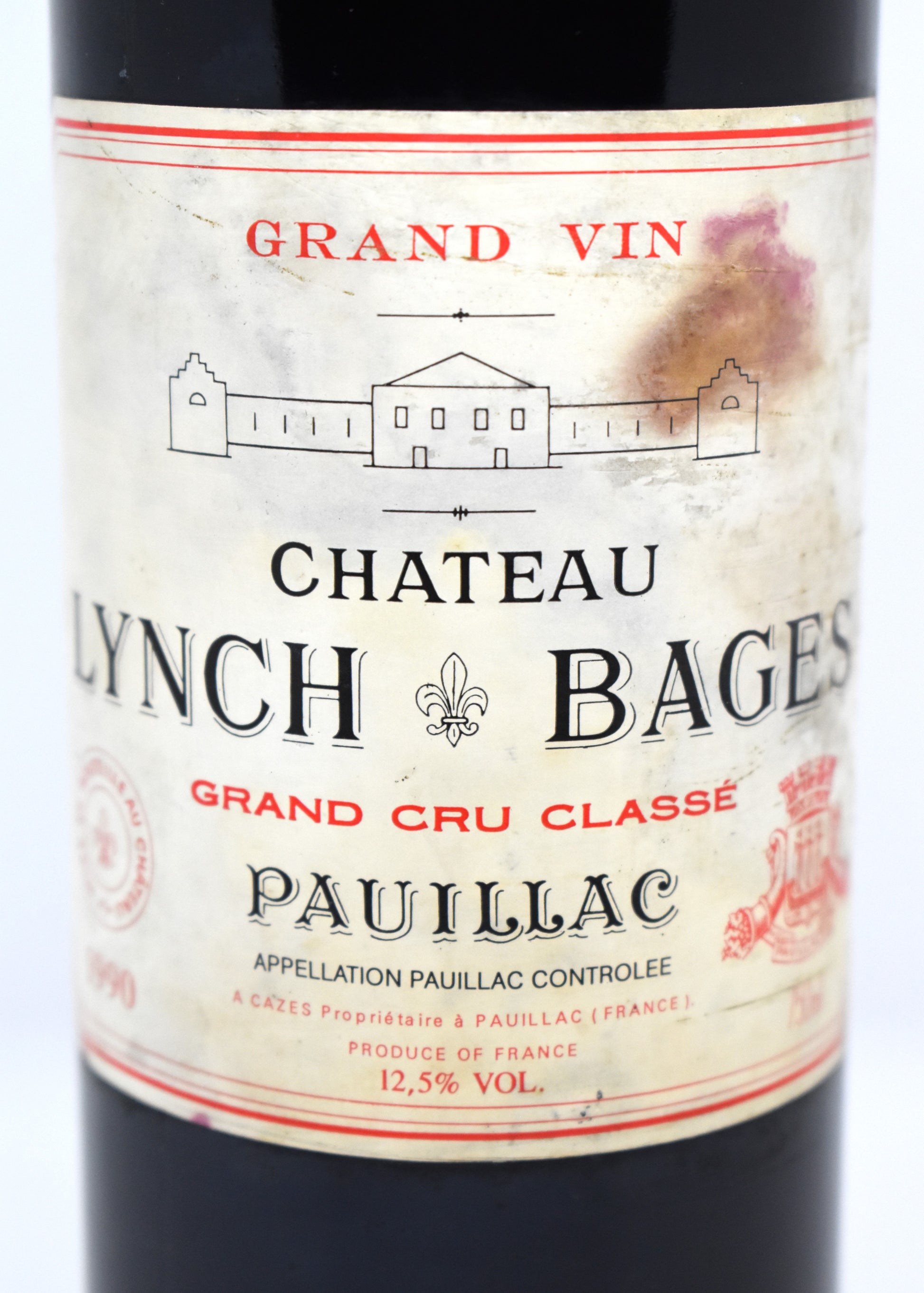 Vin prestigieux Bordeaux Pauillac 1990