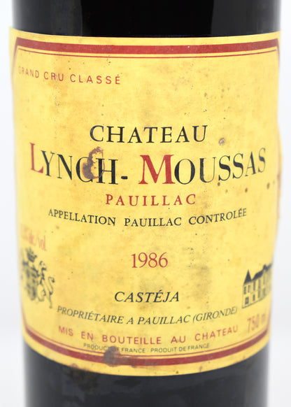 Château Lynch-Moussas 1986 - Pauillac
