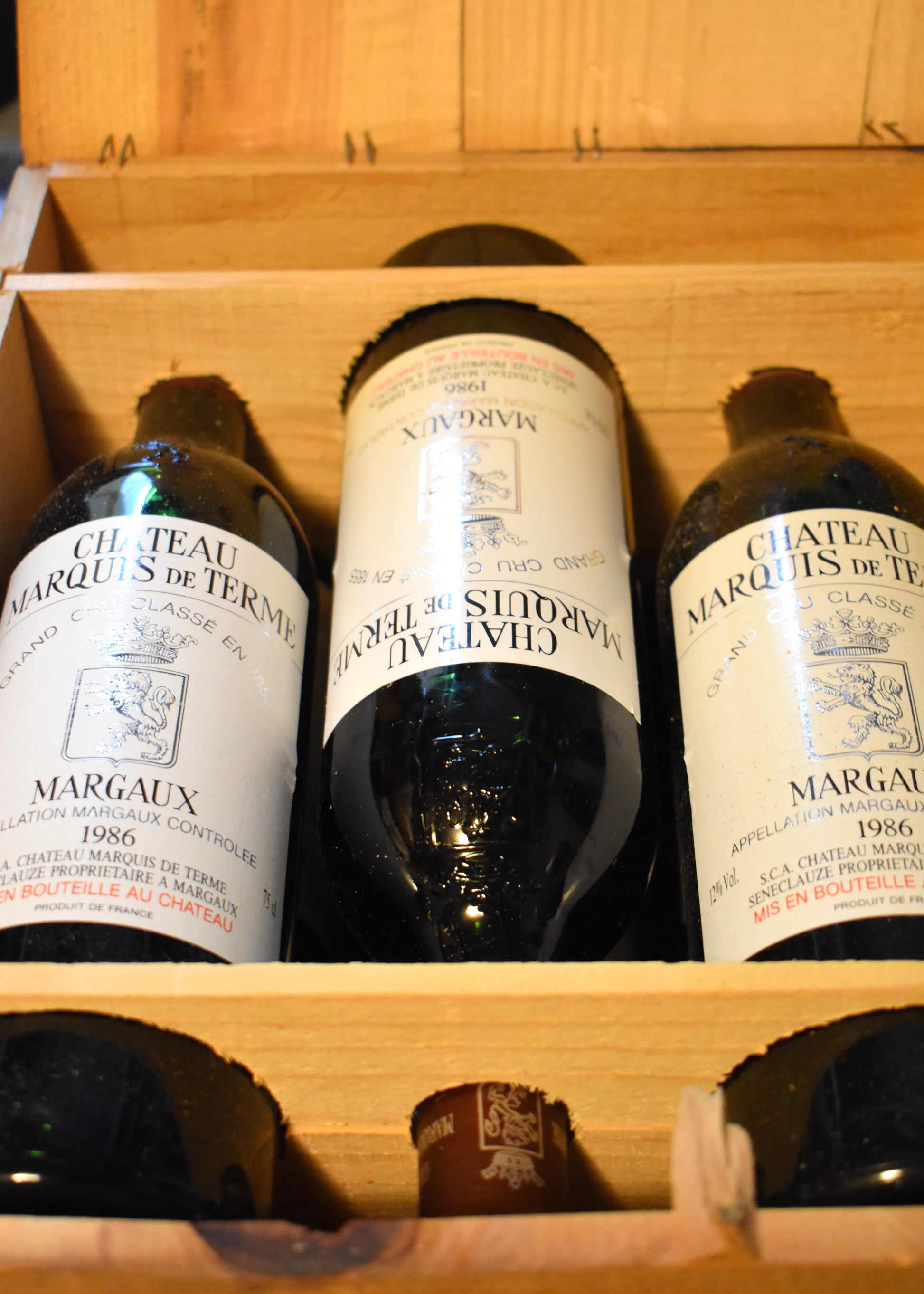 Dégustation verticale Marquis de Terme 1986