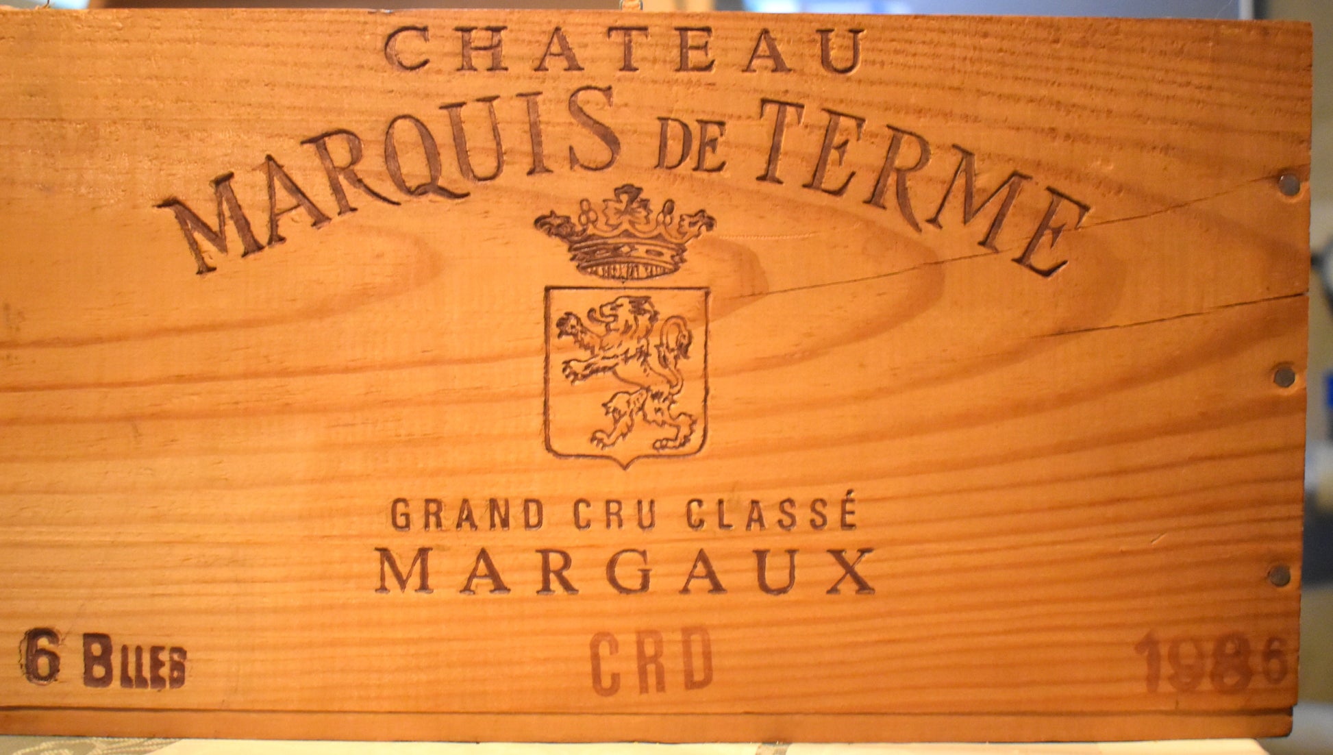 Collection vins de Margaux anciens 1986