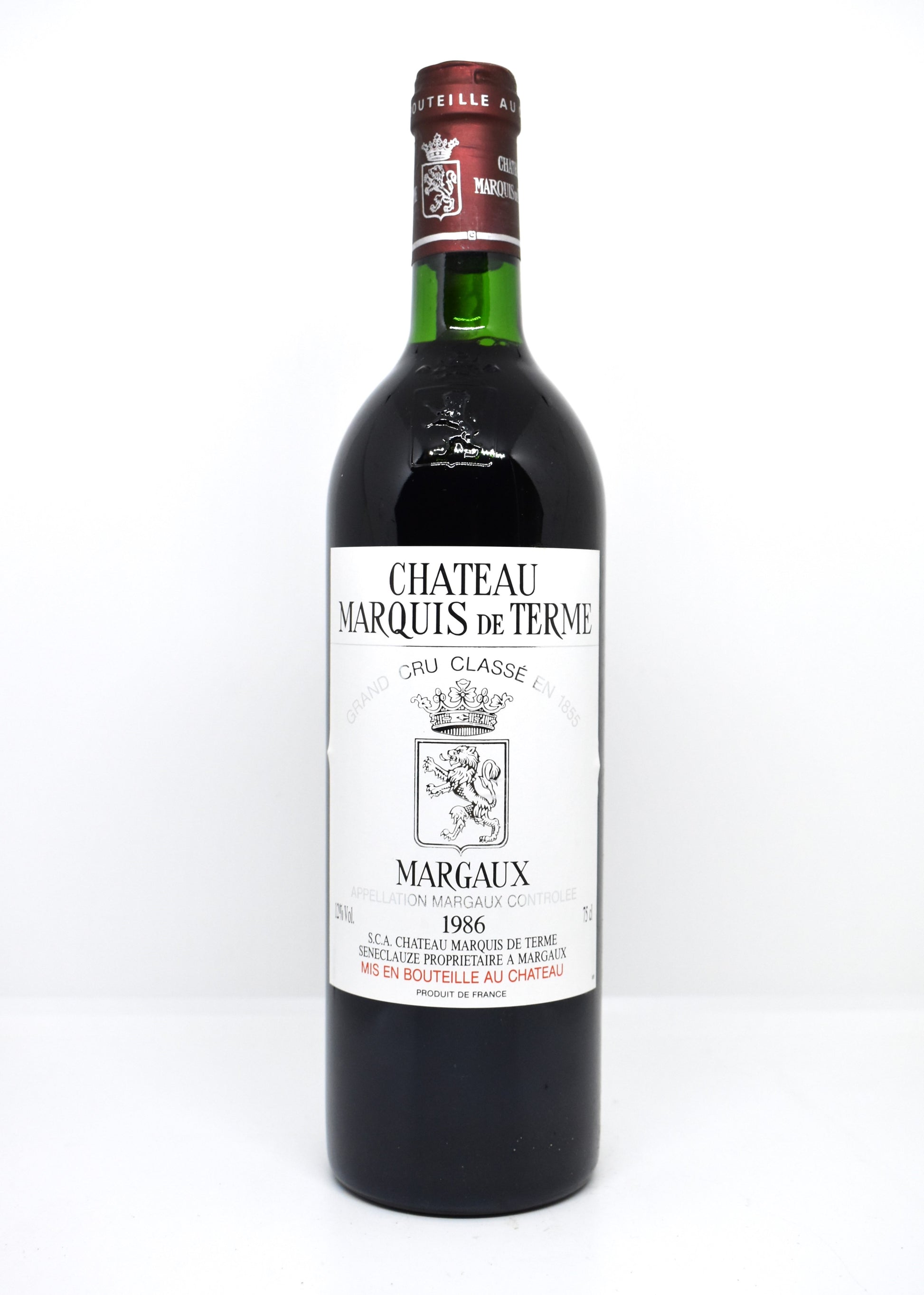 Château Marquis de Terme 1986 – Margaux – Grand vin de Bordeaux
