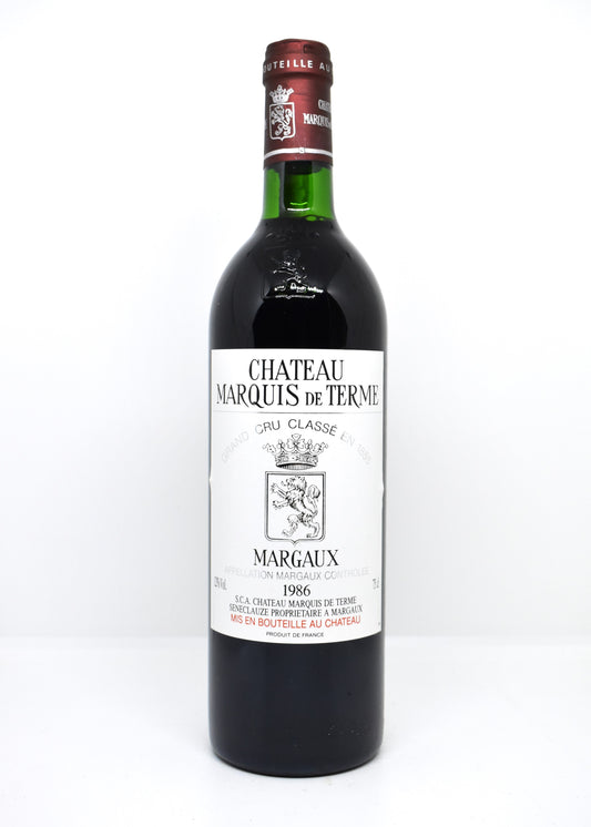 Château Marquis de Terme 1986 – Margaux – Grand vin de Bordeaux
