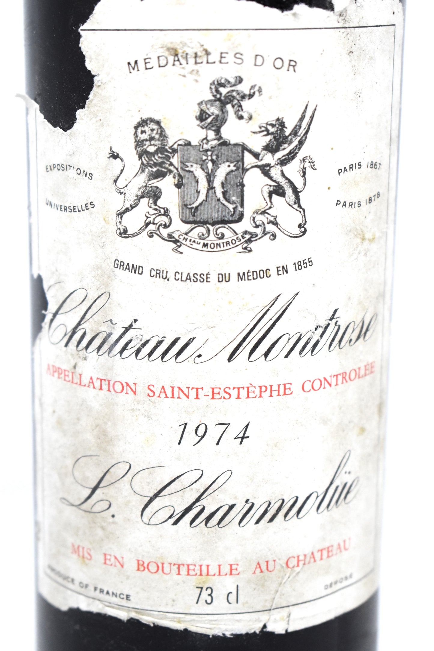 Bouteille ancienne Montrose 1974 vin de collection à vendre