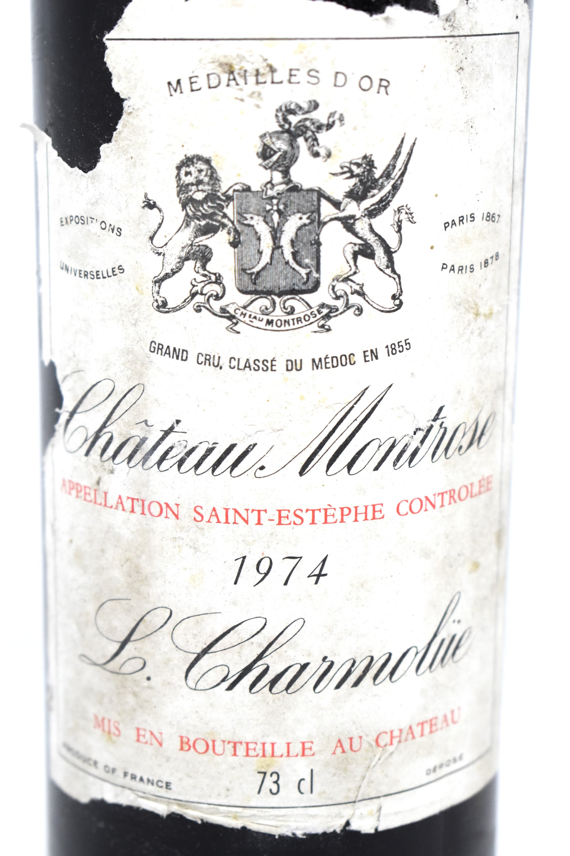 Bouteille ancienne Montrose 1974 vin de collection à vendre