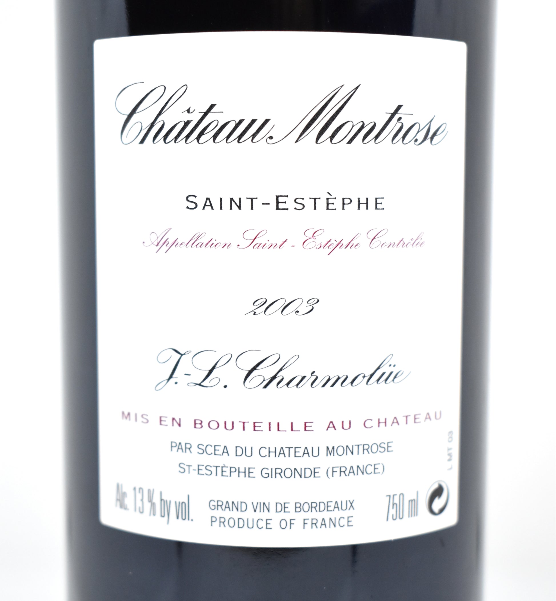 Vin de prestige Bordeaux Montrose 2003
