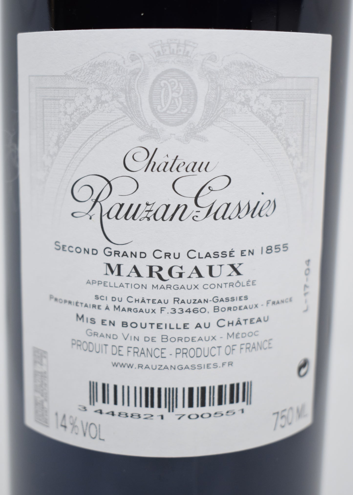 Vin rouge Margaux 2015 parfait pour repas gastronomique