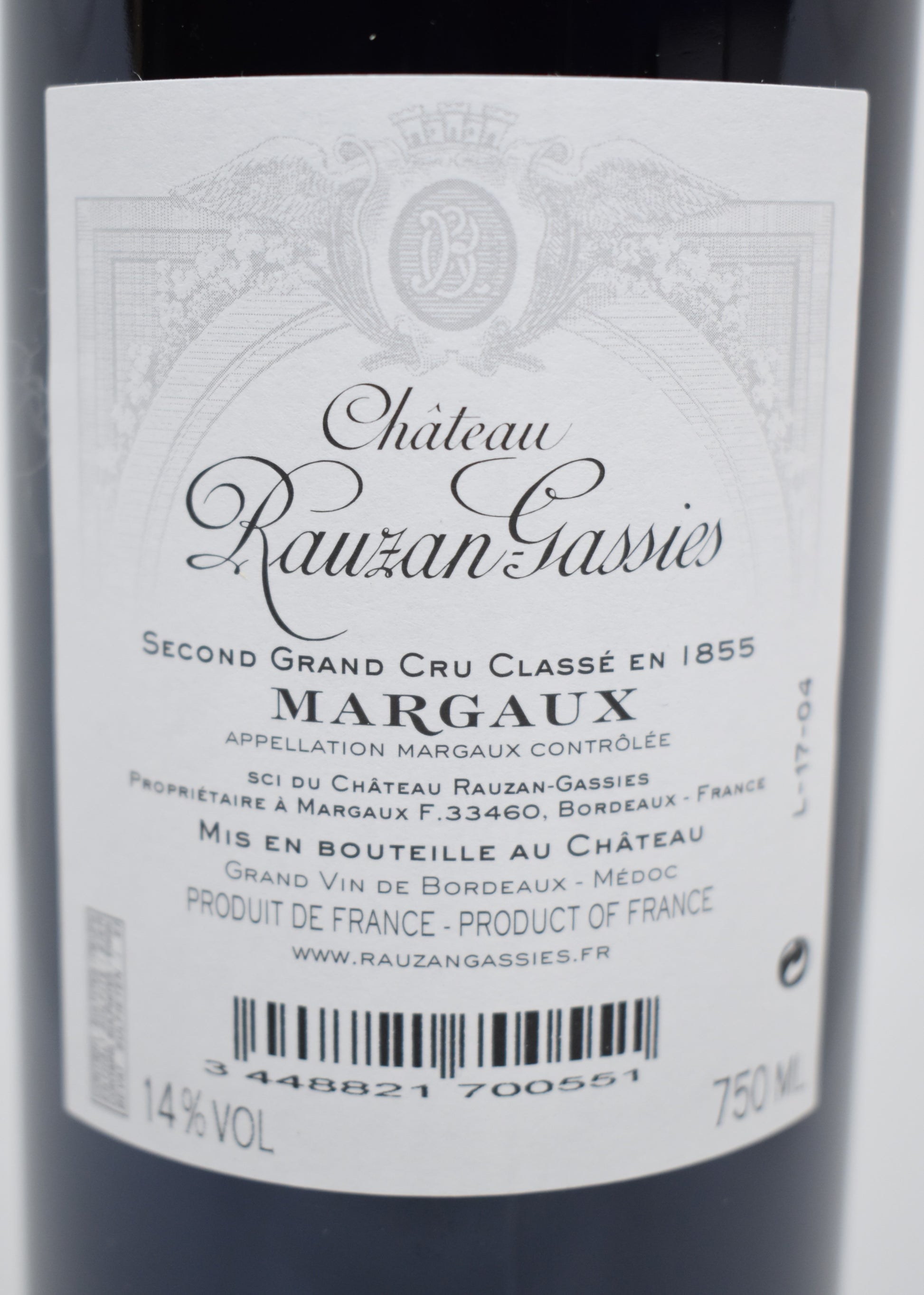 Vin rouge Margaux 2015 parfait pour repas gastronomique