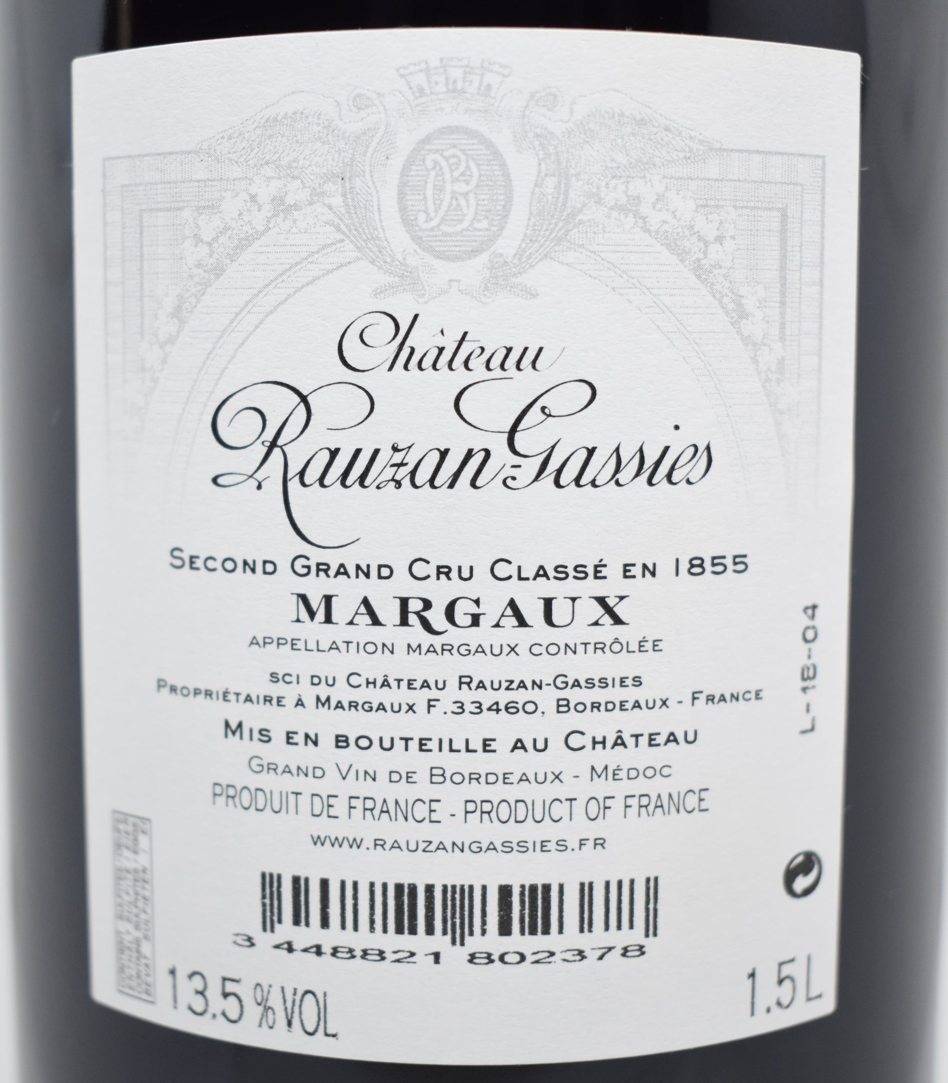 Grand Cru Classé Margaux format Magnum 2016