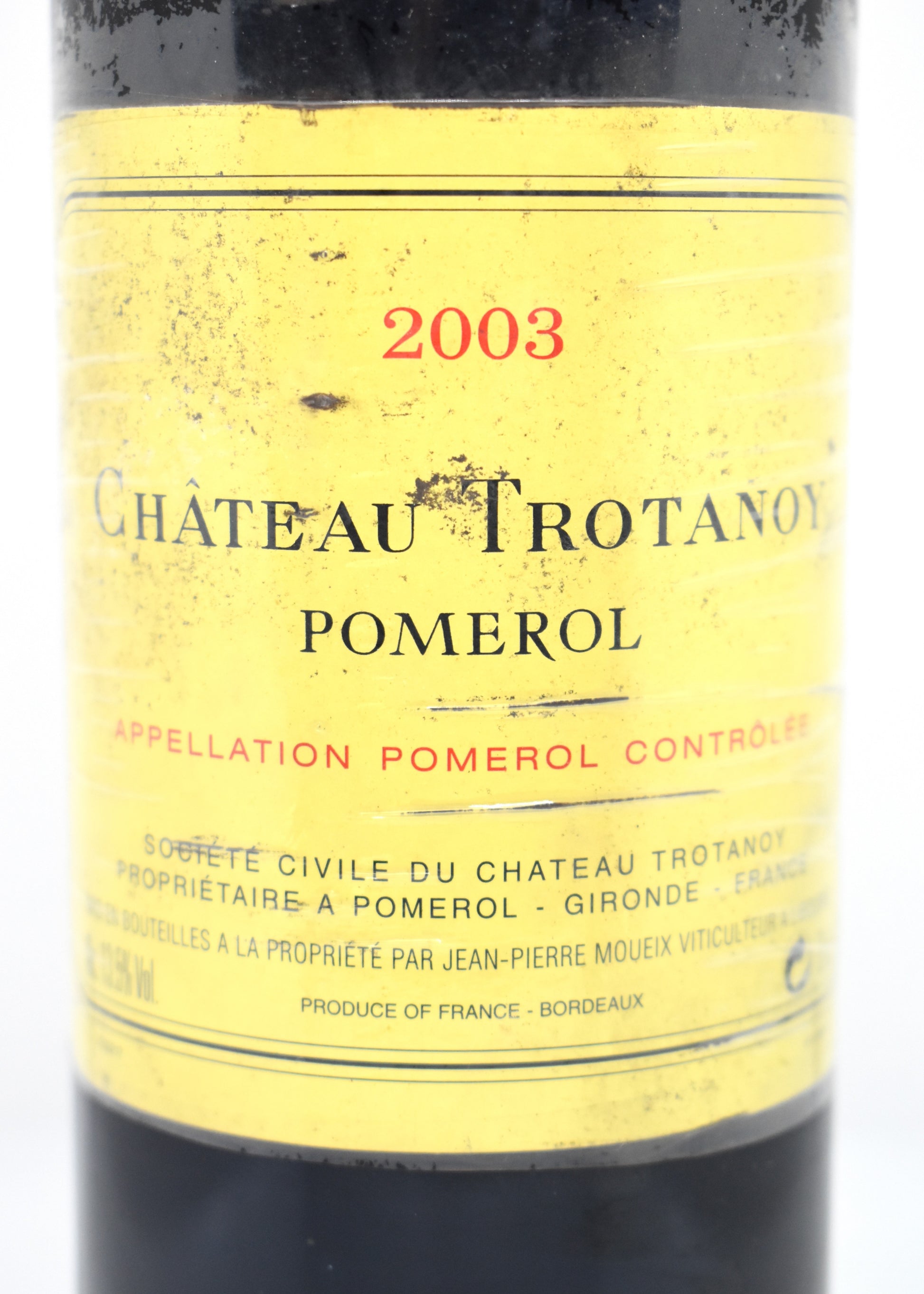 Cadeau millésime 2003 pour amateur : Château Trotanoy 2003, vin rouge de Pomerol
