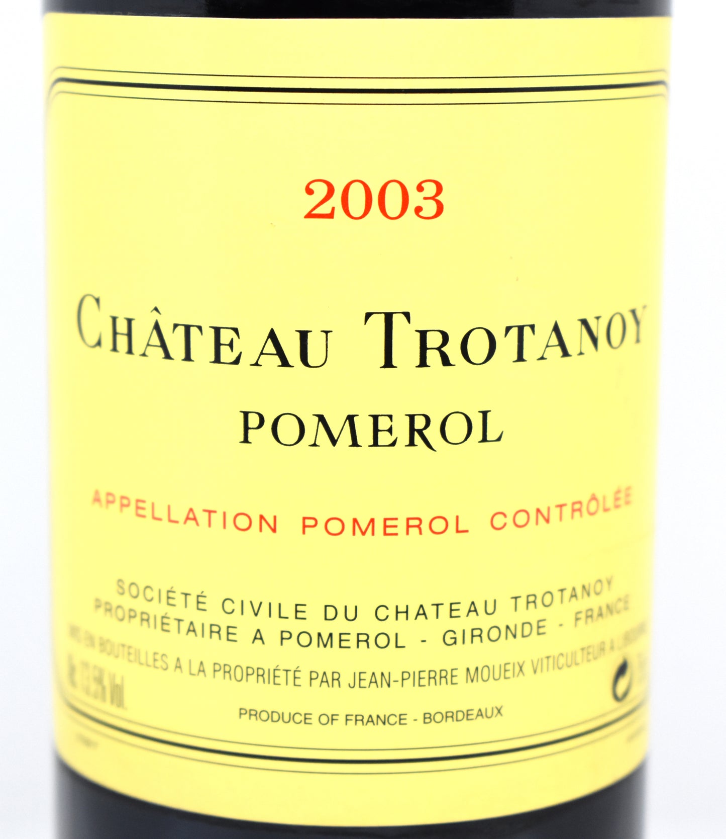 Commander Château Trotanoy 2003 en ligne, livraison rapide, Pomerol 2003