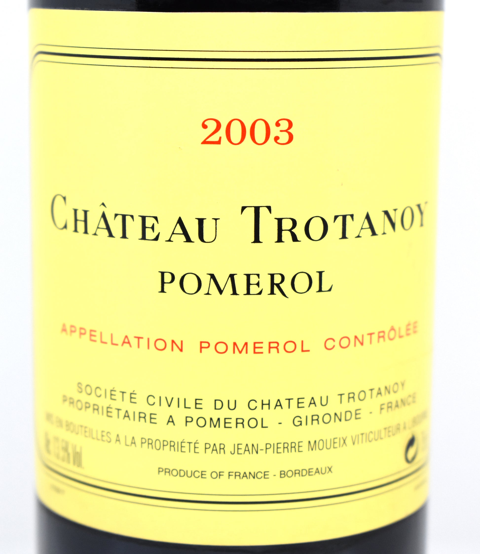 Commander Château Trotanoy 2003 en ligne, livraison rapide, Pomerol 2003