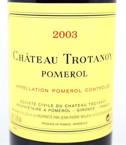 Commander Château Trotanoy 2003 en ligne, livraison rapide, Pomerol 2003