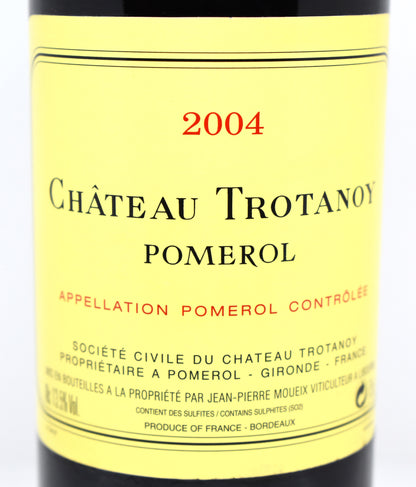 Cadeau millésime 2004 pour amateur : Château Trotanoy 2004, vin rouge de Pomerol