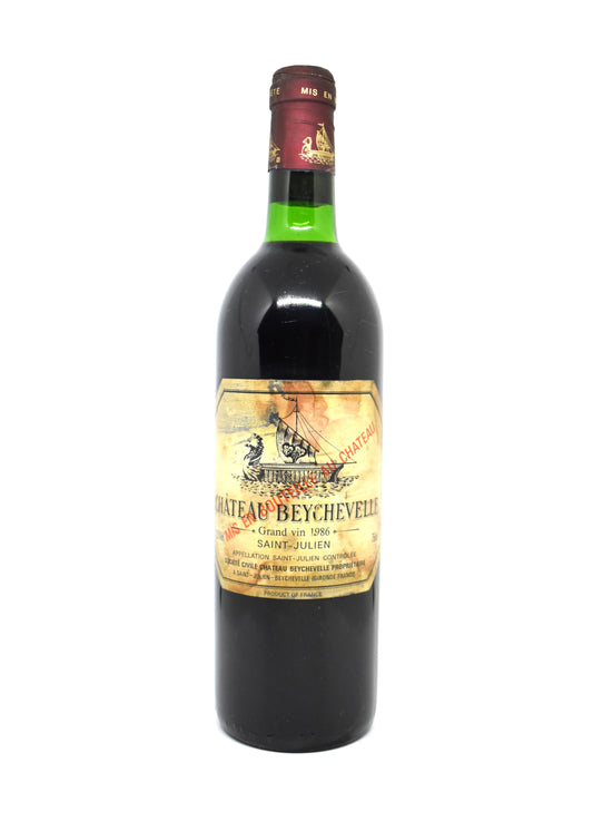 Bouteille Château Beychevelle millésime 1986 - Grand Cru Classé Saint-Julien Bordeaux