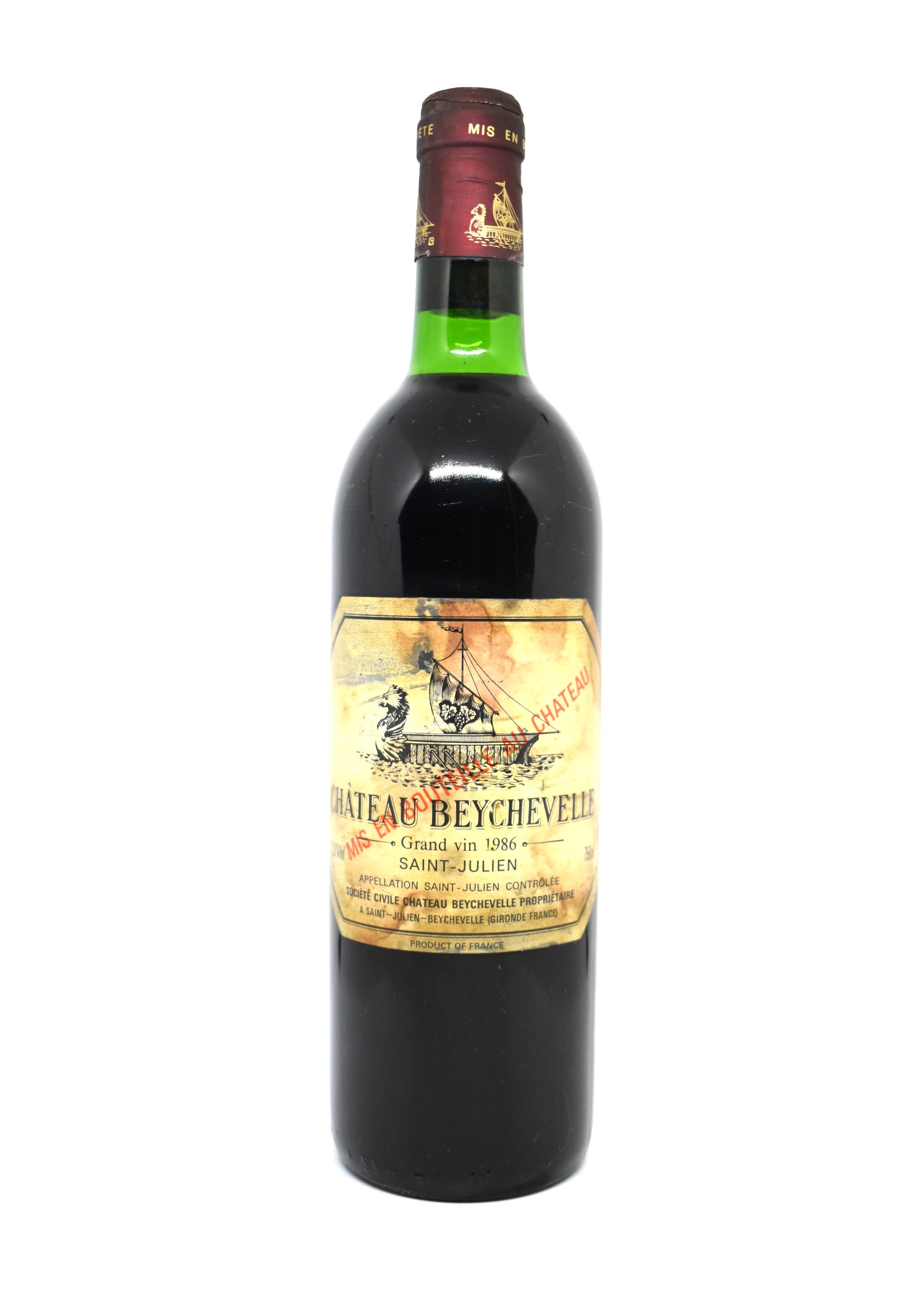 Chateau Beychevelle 1986 bottle - Saint-Julien Bordeaux Grand Cru Classe