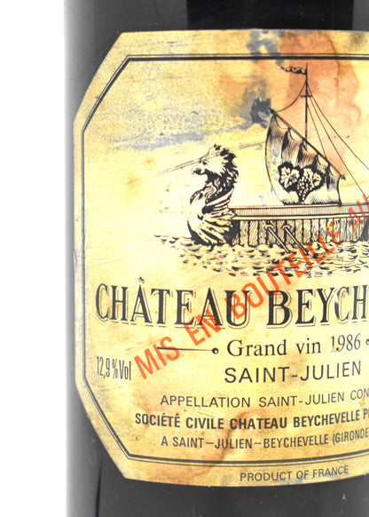 Chateau Beychevelle 1986 secure delivery Switzerland - Online rare wine store