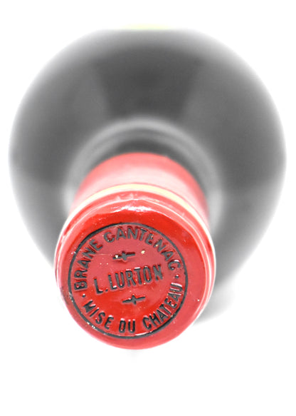 Aged Margaux red wine Chateau Brane-Cantenac 1982 perfect label collector bottle
