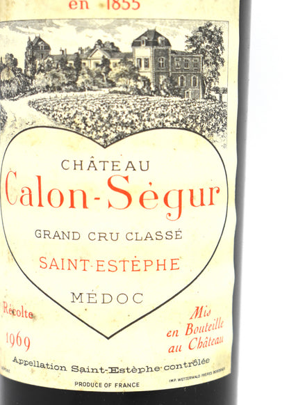Collector bottle Chateau Calon-Segur 1969 top fill level condition online shop