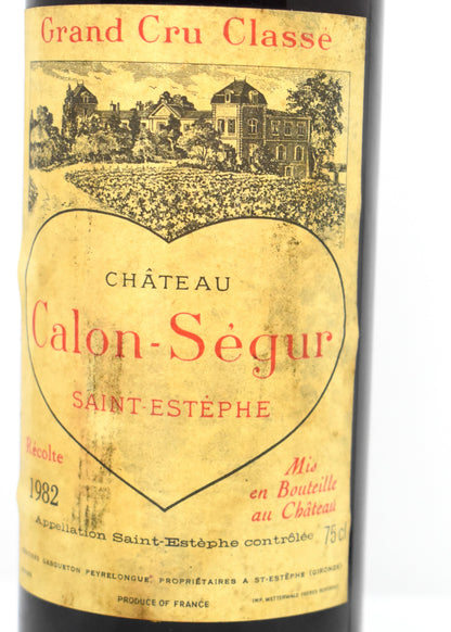 Calon Ségur 1982 - Preuve d'authenticité de l'étiquette et du niveau