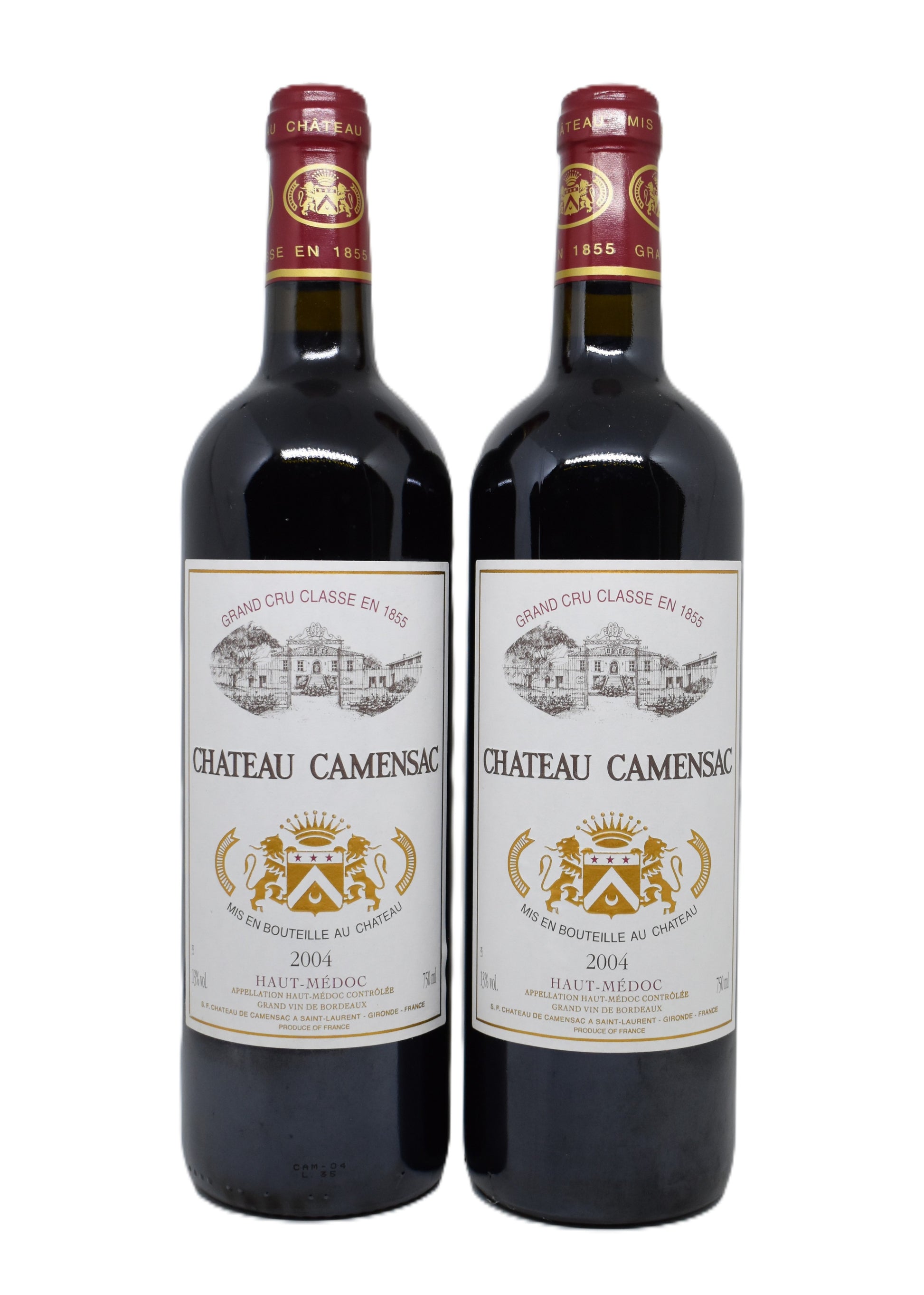 Château Camensac 2004 - Flacon d'exception stocké sous température contrôlée