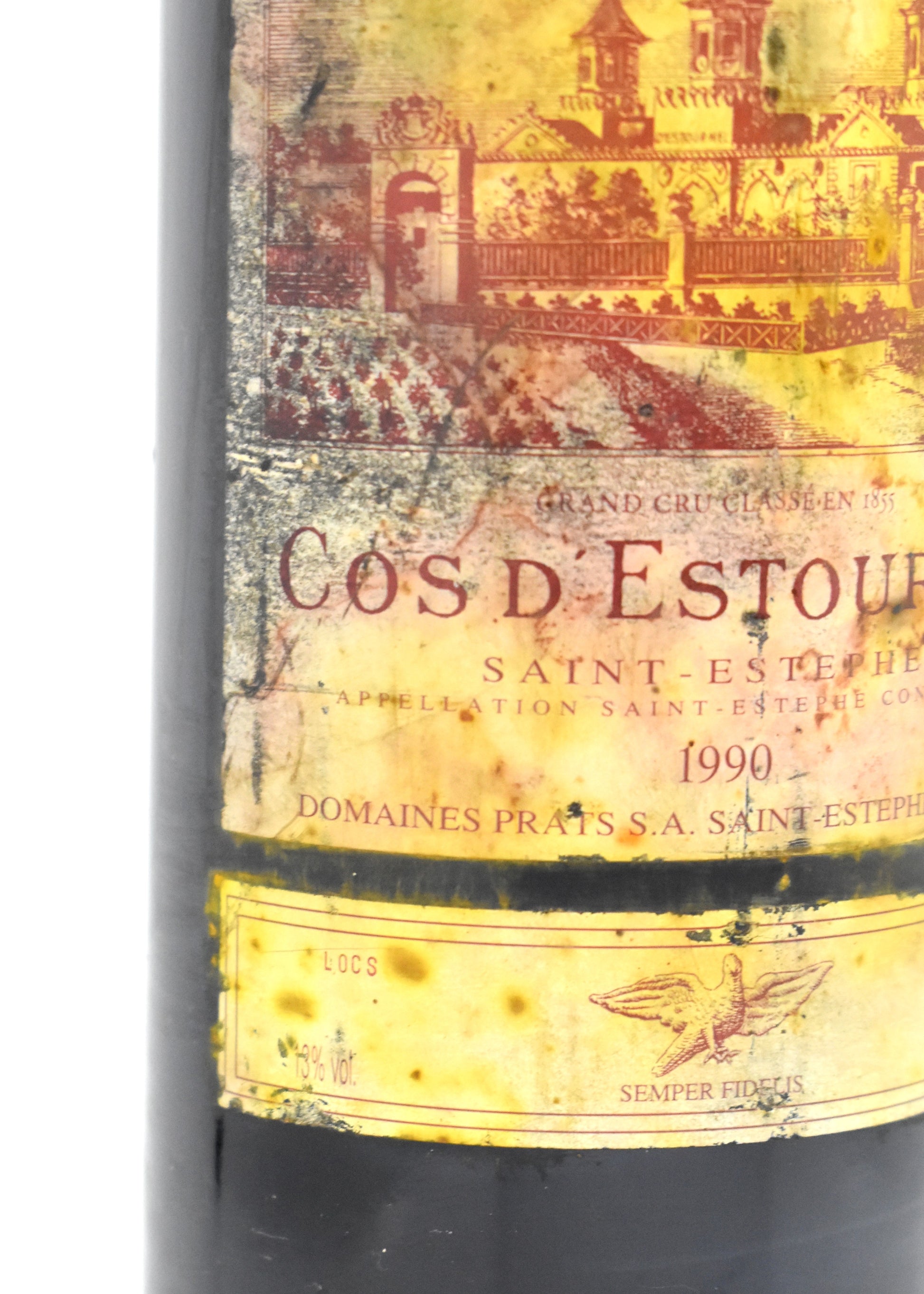 Buy authentic Saint-Estephe Grand Cru Classe Chateau Cos d Estournel 1990 Valais Switzerland