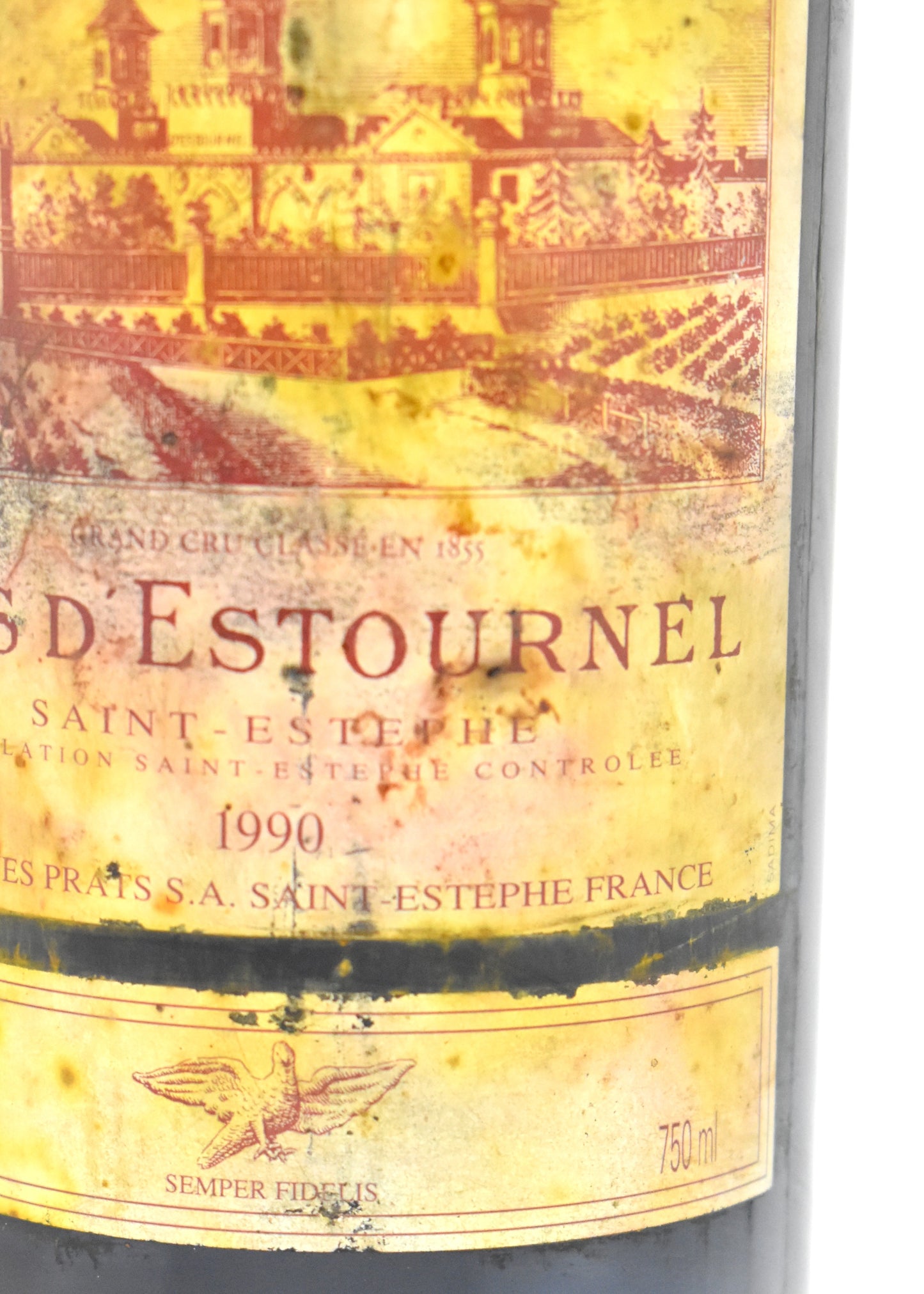 Best 1990 vintage wine gift idea Chateau Cos d Estournel perfect fill level collectors